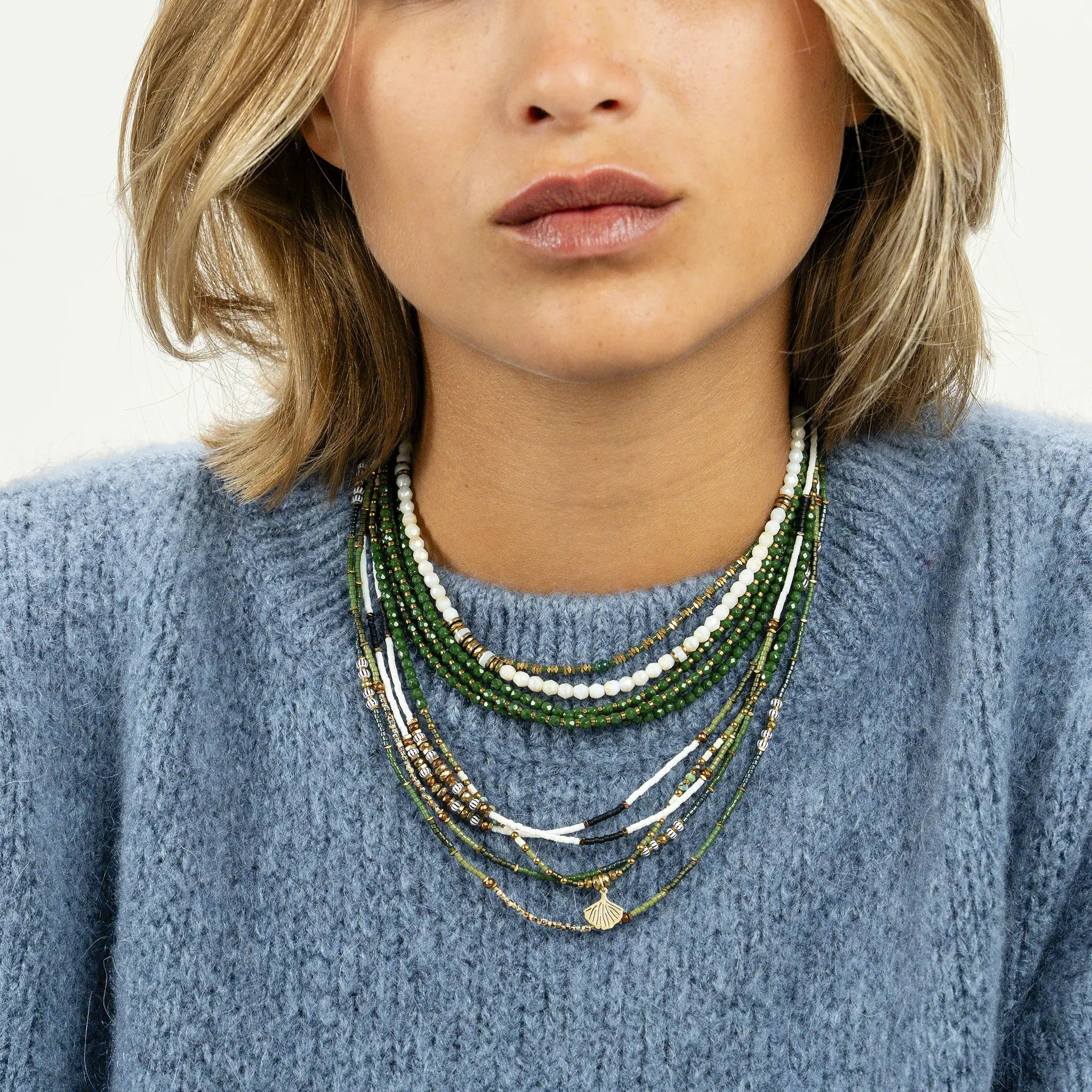 collier / bracelet PISTACHIO 6 - Têtes Blondes