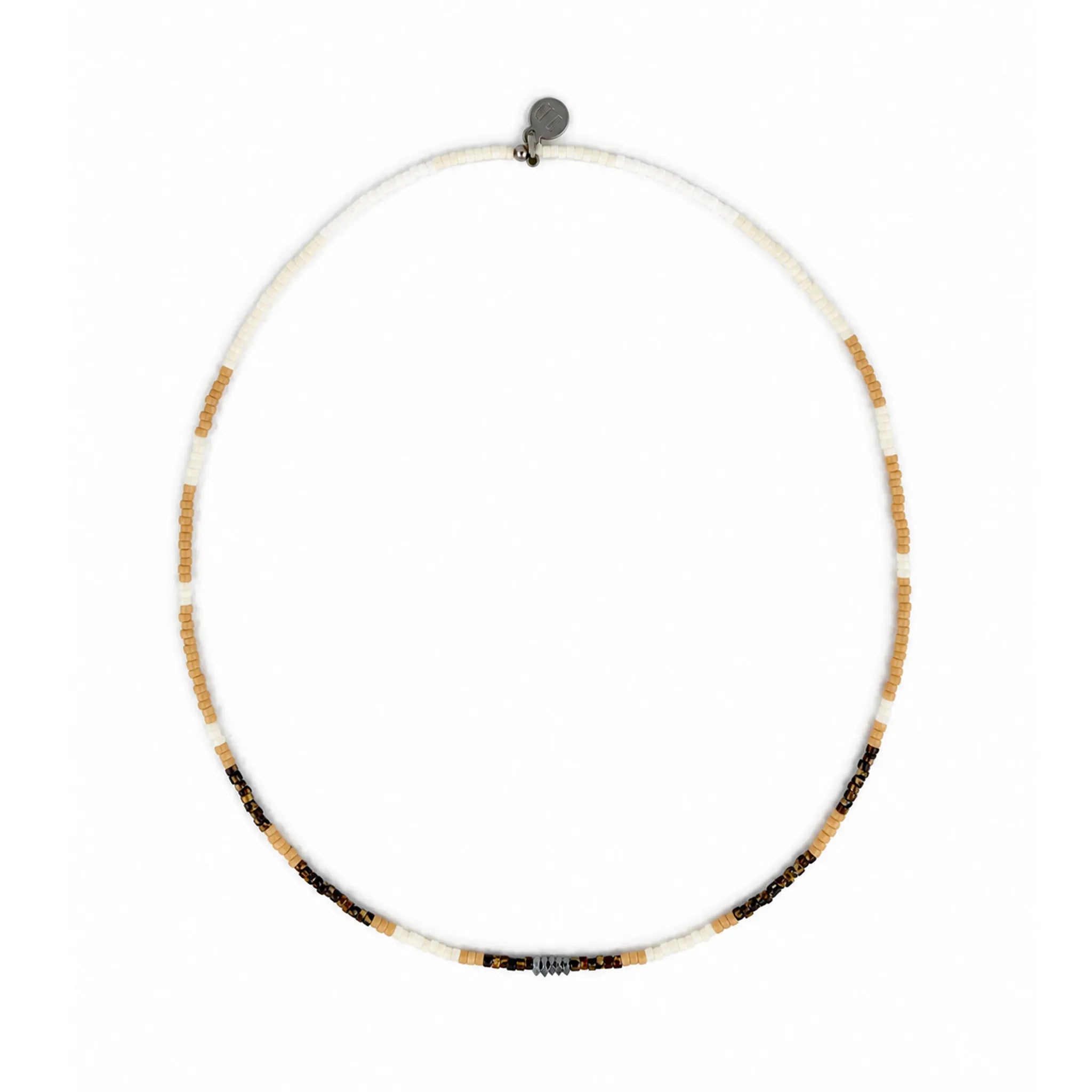 collier / bracelet PLAYA SLIM - Beige & Brun - Têtes Blondes