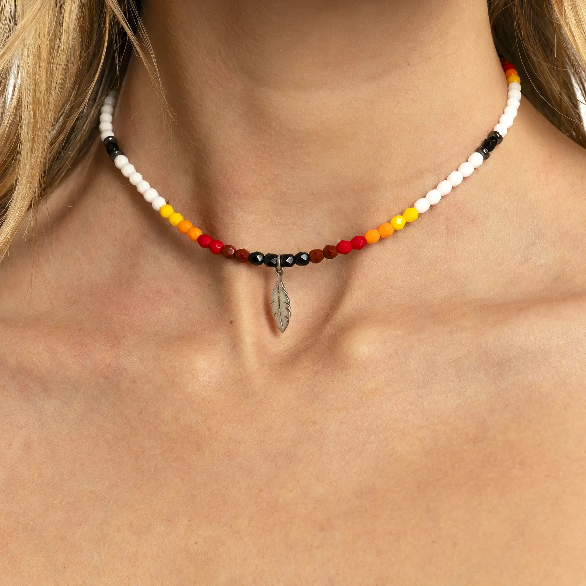 collier / bracelet PLUME CHEYENNE - Têtes Blondes