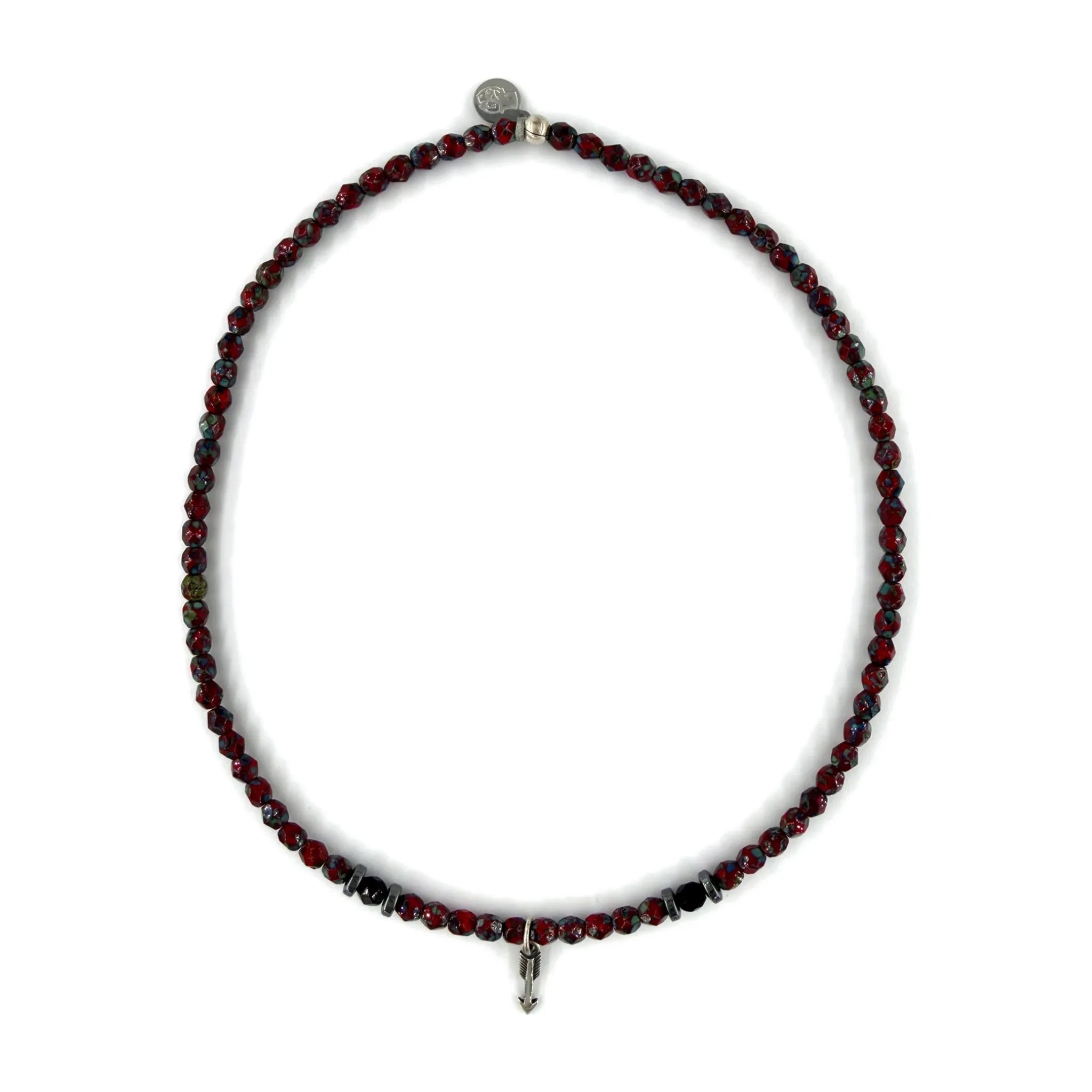 collier / bracelet PLUME - Orange Marbré - Têtes Blondes