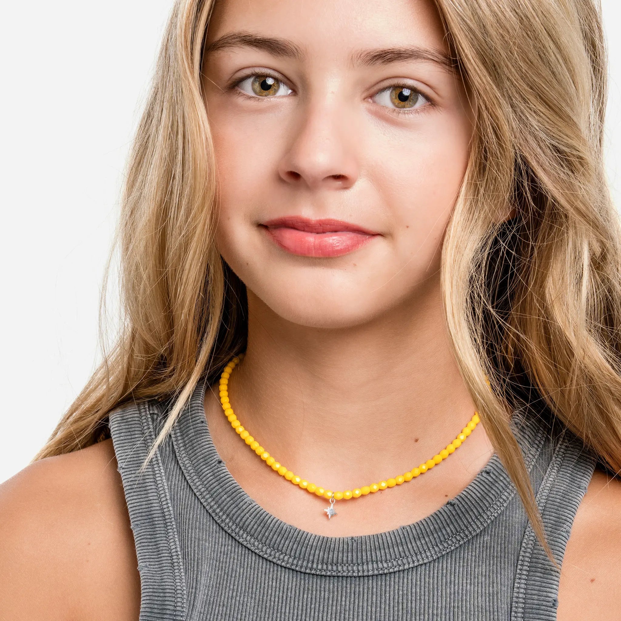 collier / bracelet POLAIRE SILVER - Jaune - Têtes Blondes