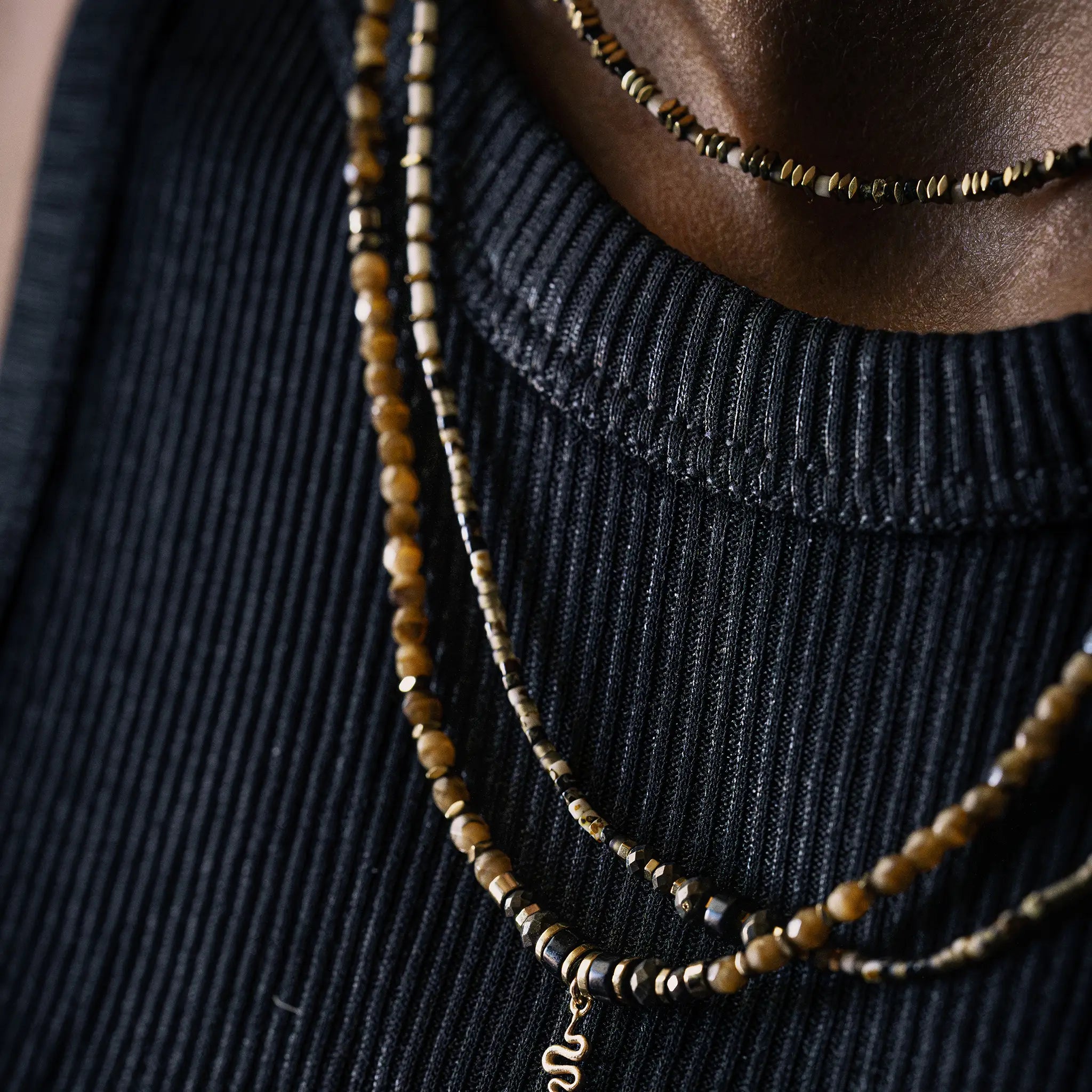 collier / bracelet PYTHON Slim 3 - Têtes Blondes