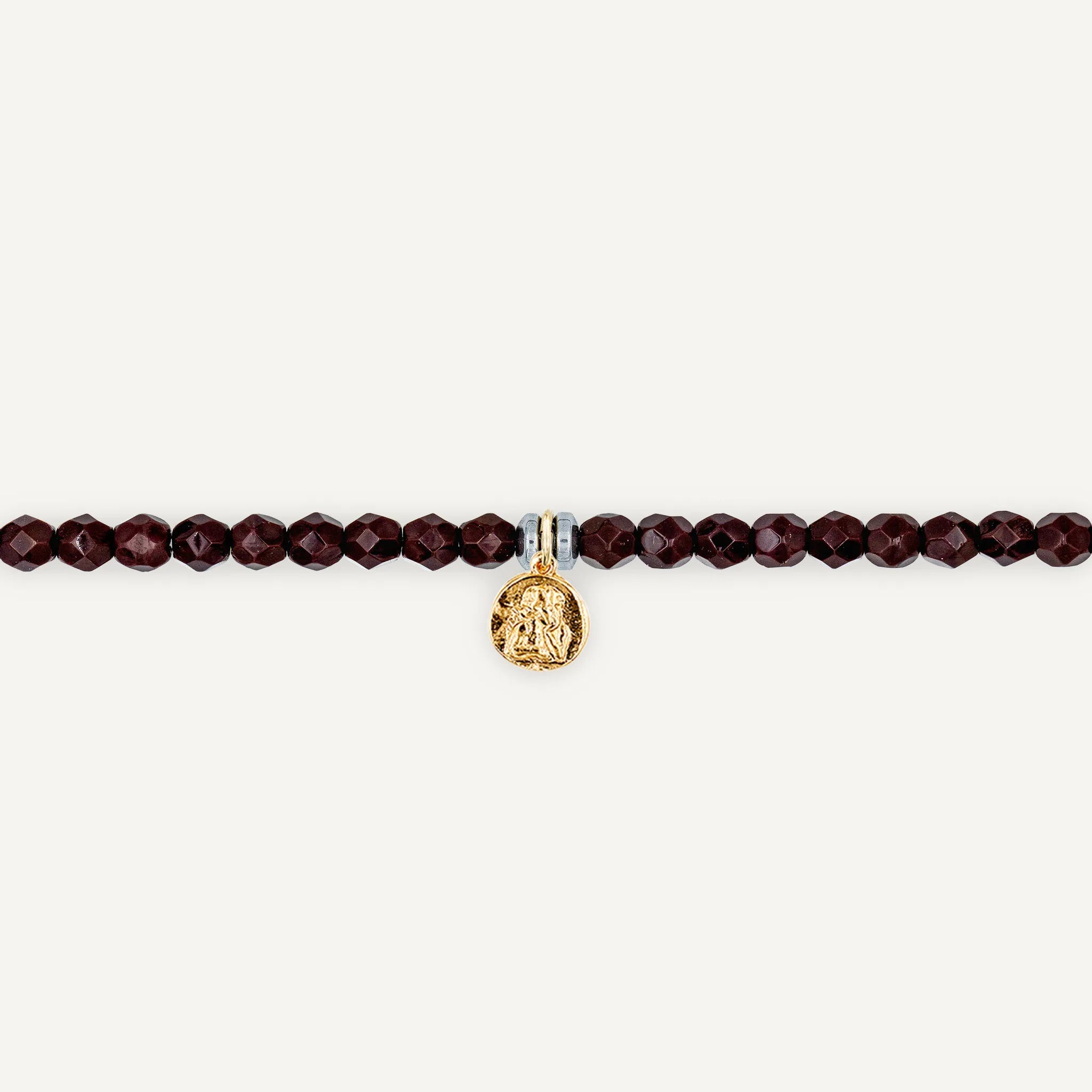 collier / bracelet Ras de cou - Bordeaux - Têtes Blondes