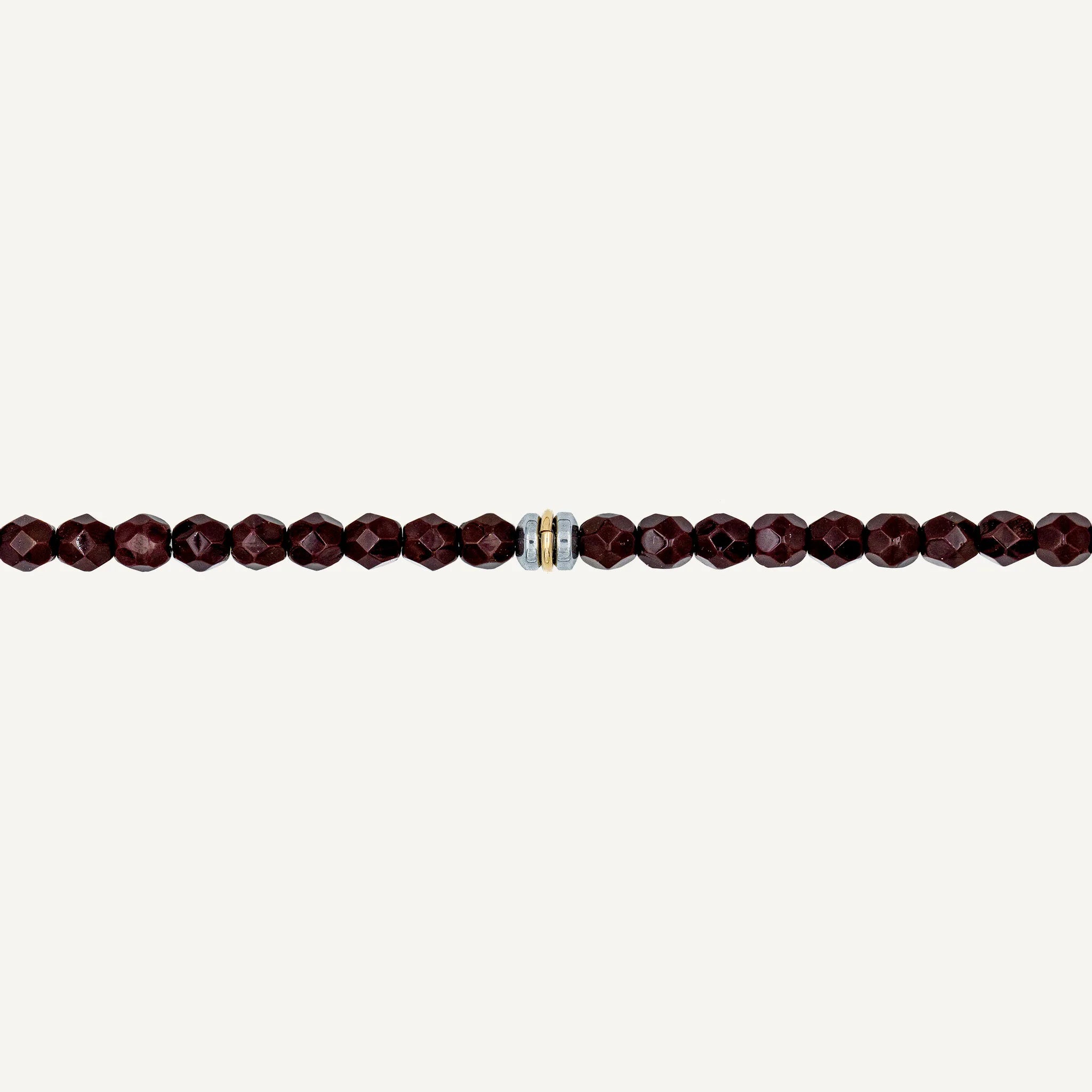 collier / bracelet Ras de cou - Bordeaux - Têtes Blondes