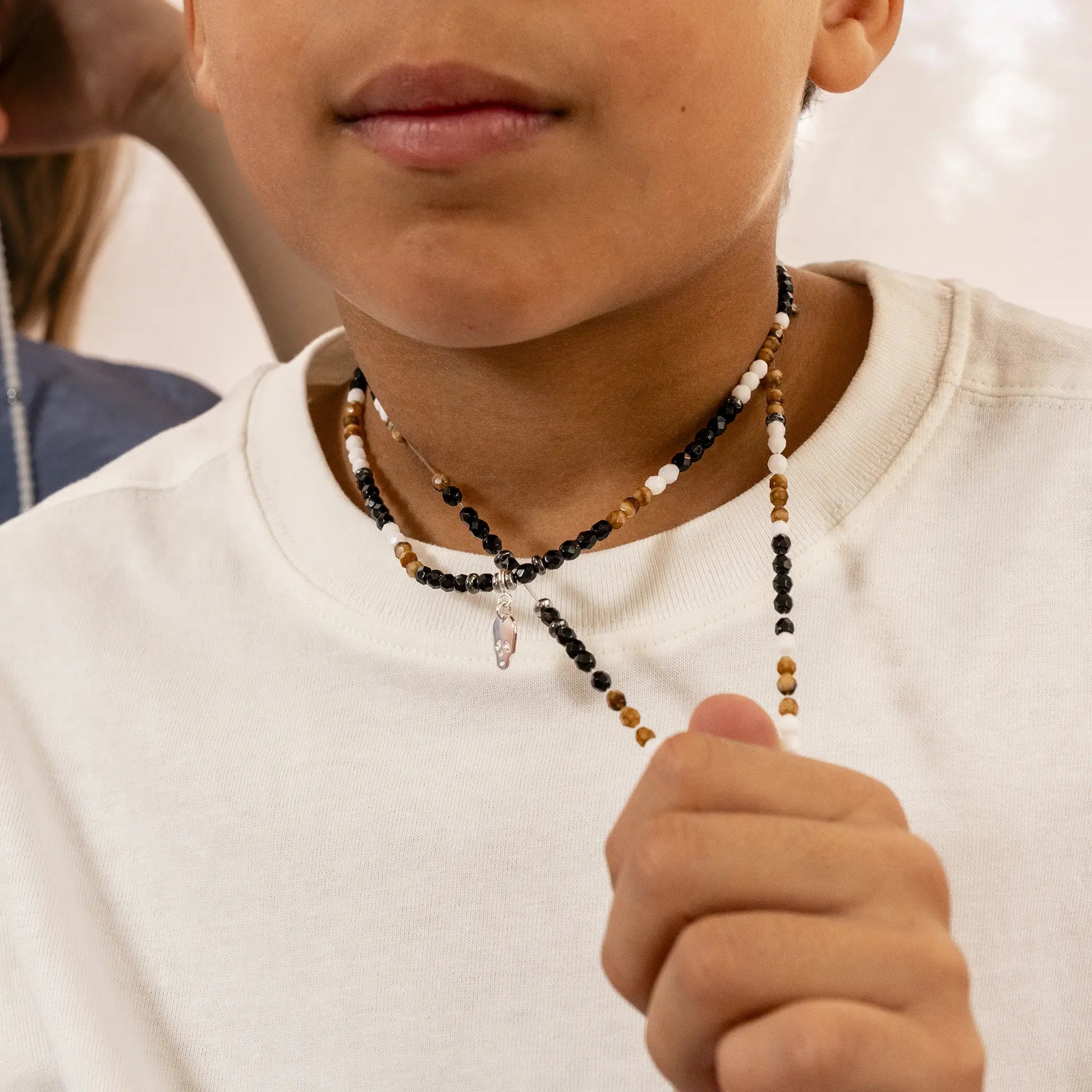 collier / bracelet Ras de cou - Cherokee - Têtes Blondes