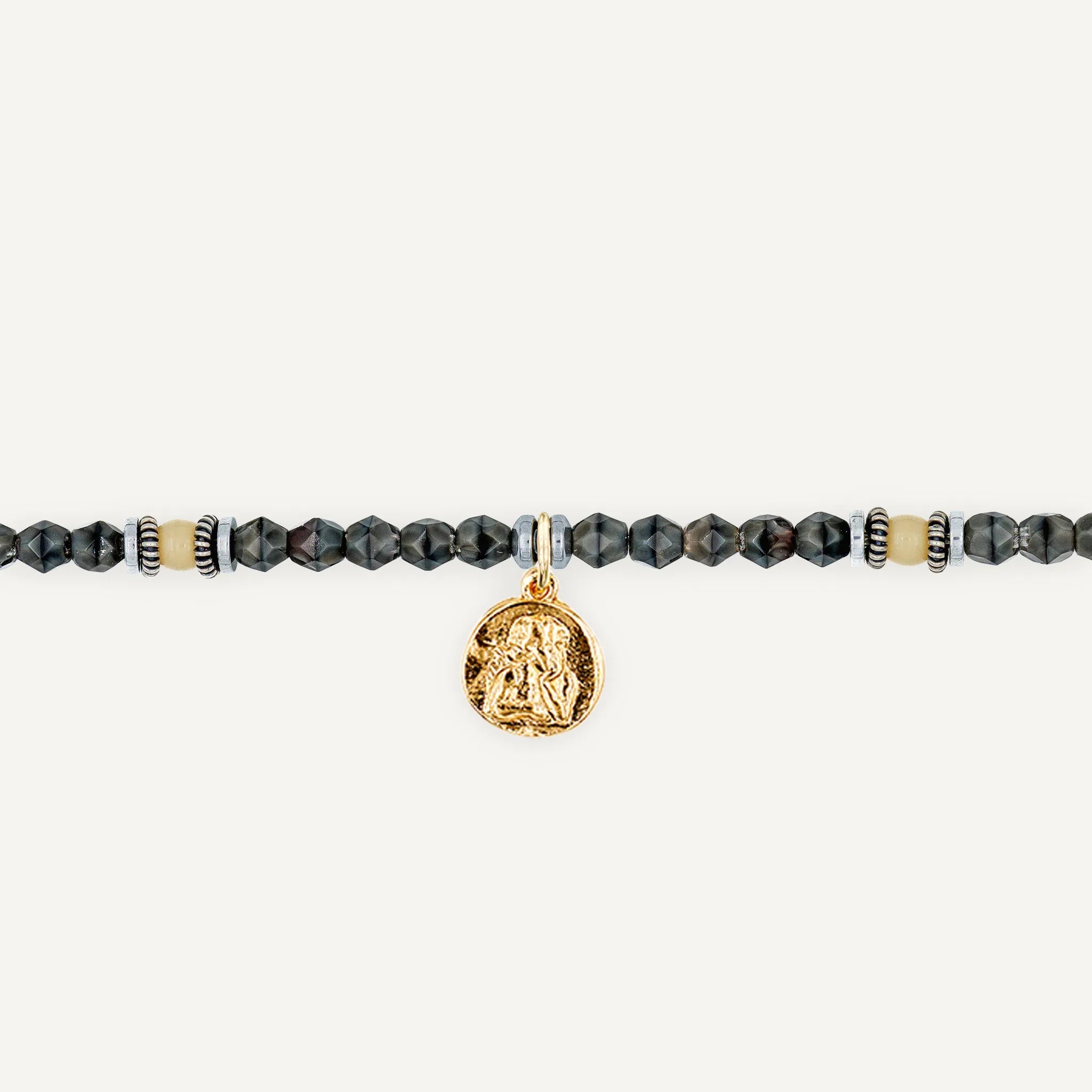 collier / bracelet Ras de cou - Gris Rangiroa - Têtes Blondes