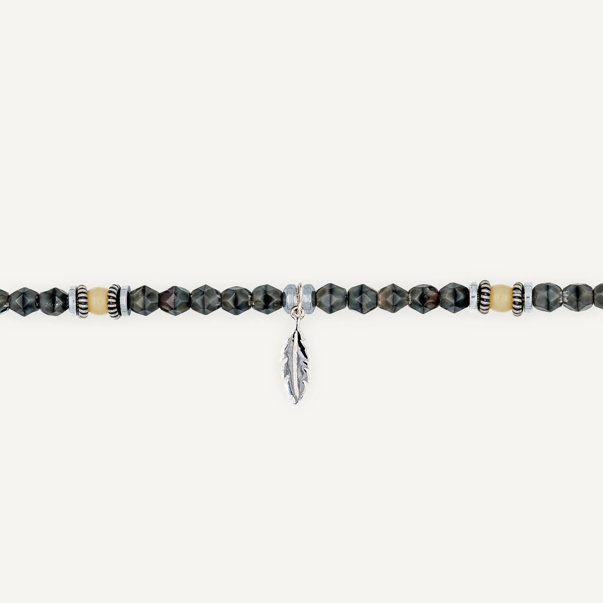 collier / bracelet Ras de cou - Gris Rangiroa - Têtes Blondes