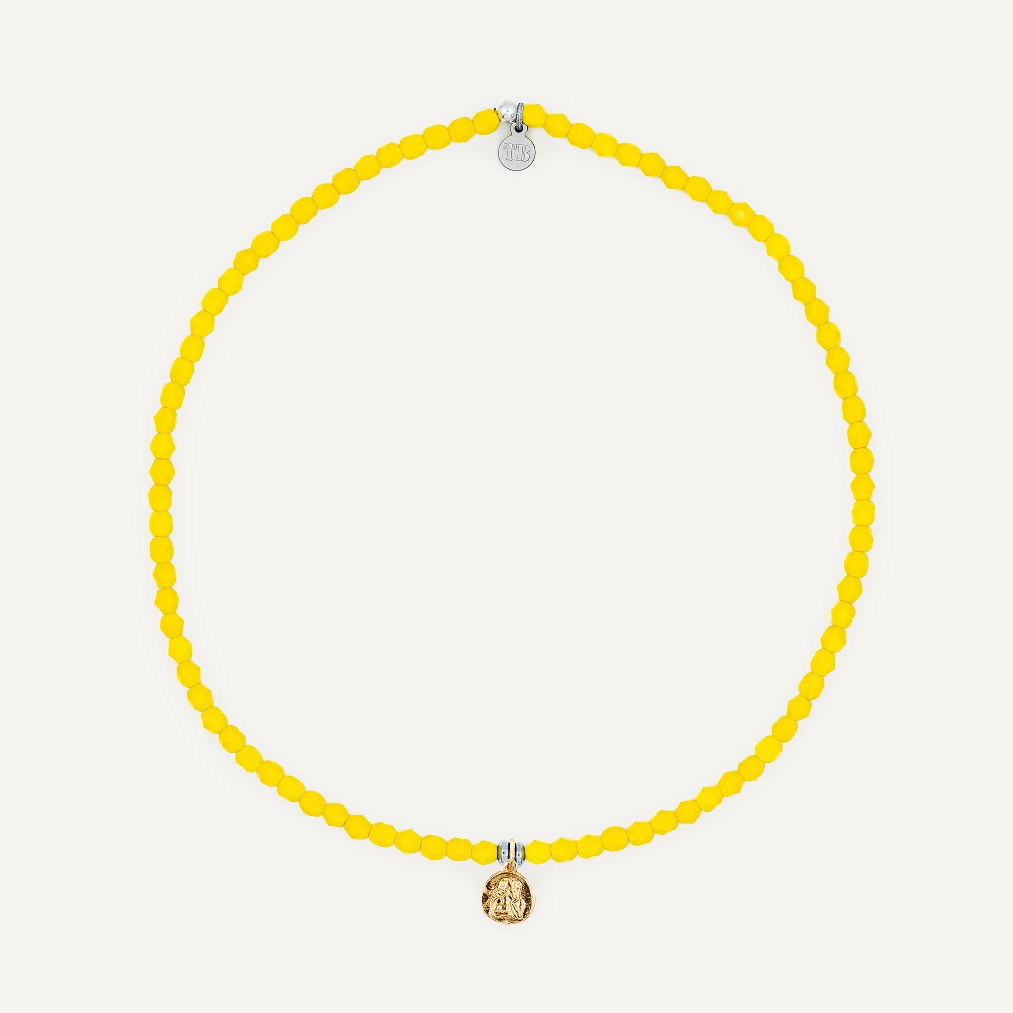collier / bracelet Ras de cou - Jaune Néon - Têtes Blondes