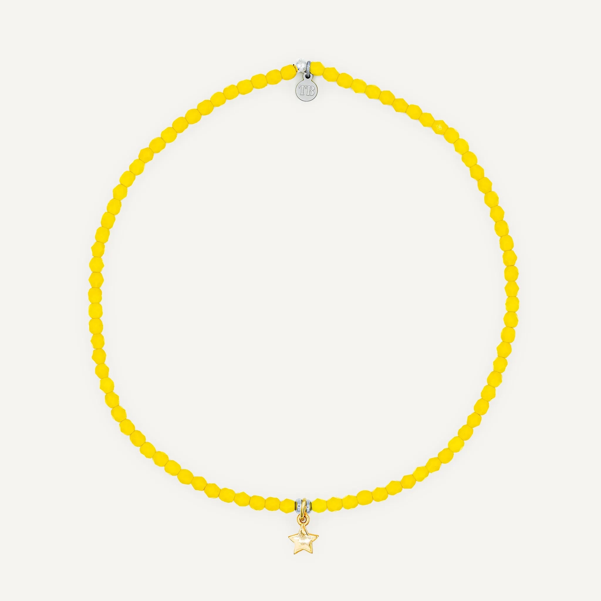 collier / bracelet Ras de cou - Jaune Néon - Têtes Blondes