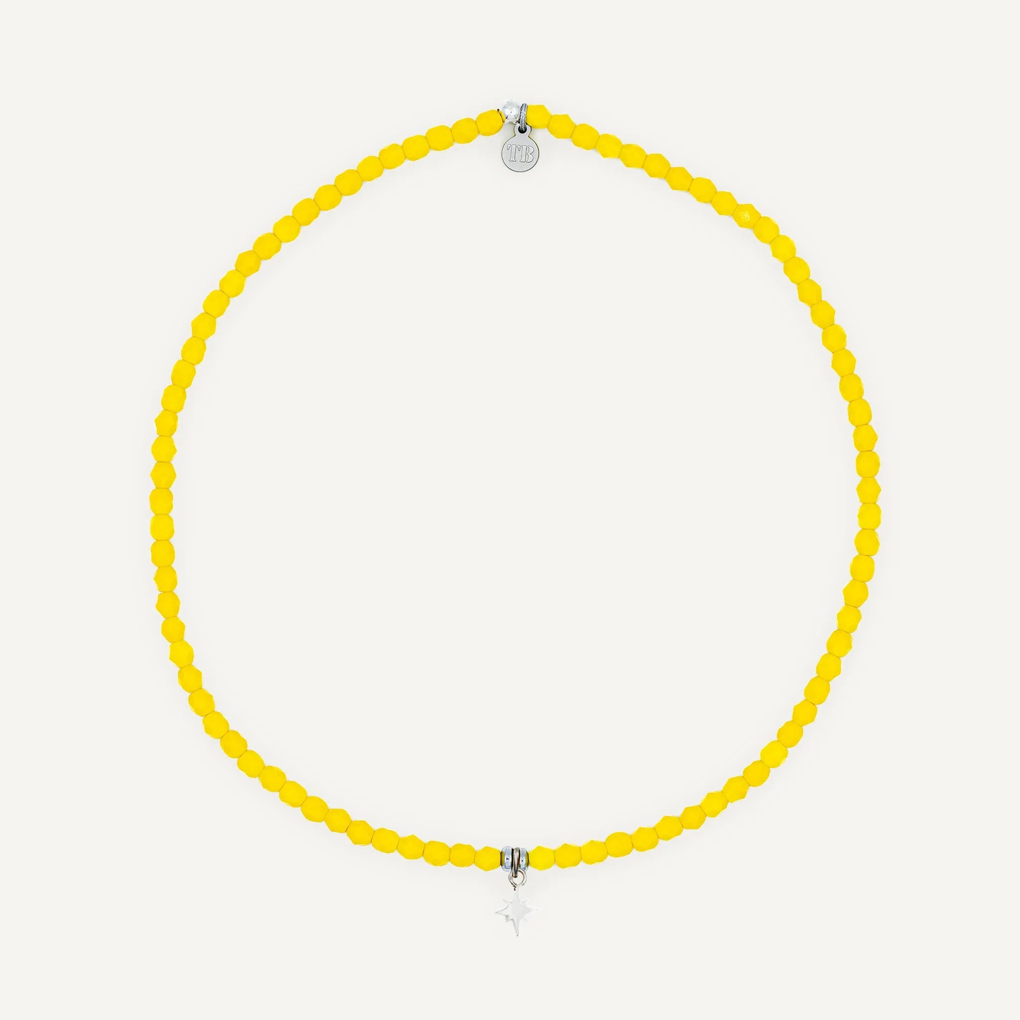 collier / bracelet Ras de cou - Jaune Néon - Têtes Blondes