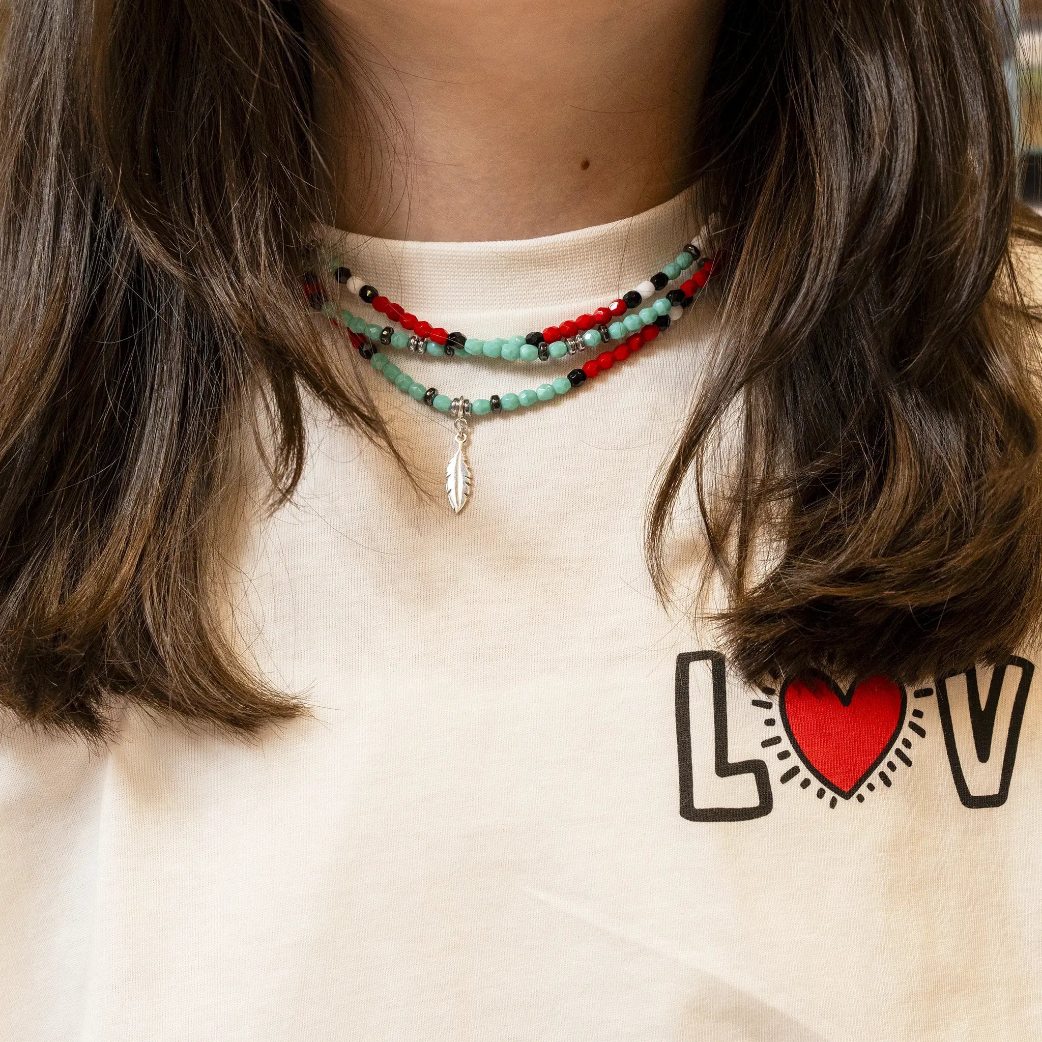collier / bracelet Ras de cou - Navajo - Têtes Blondes