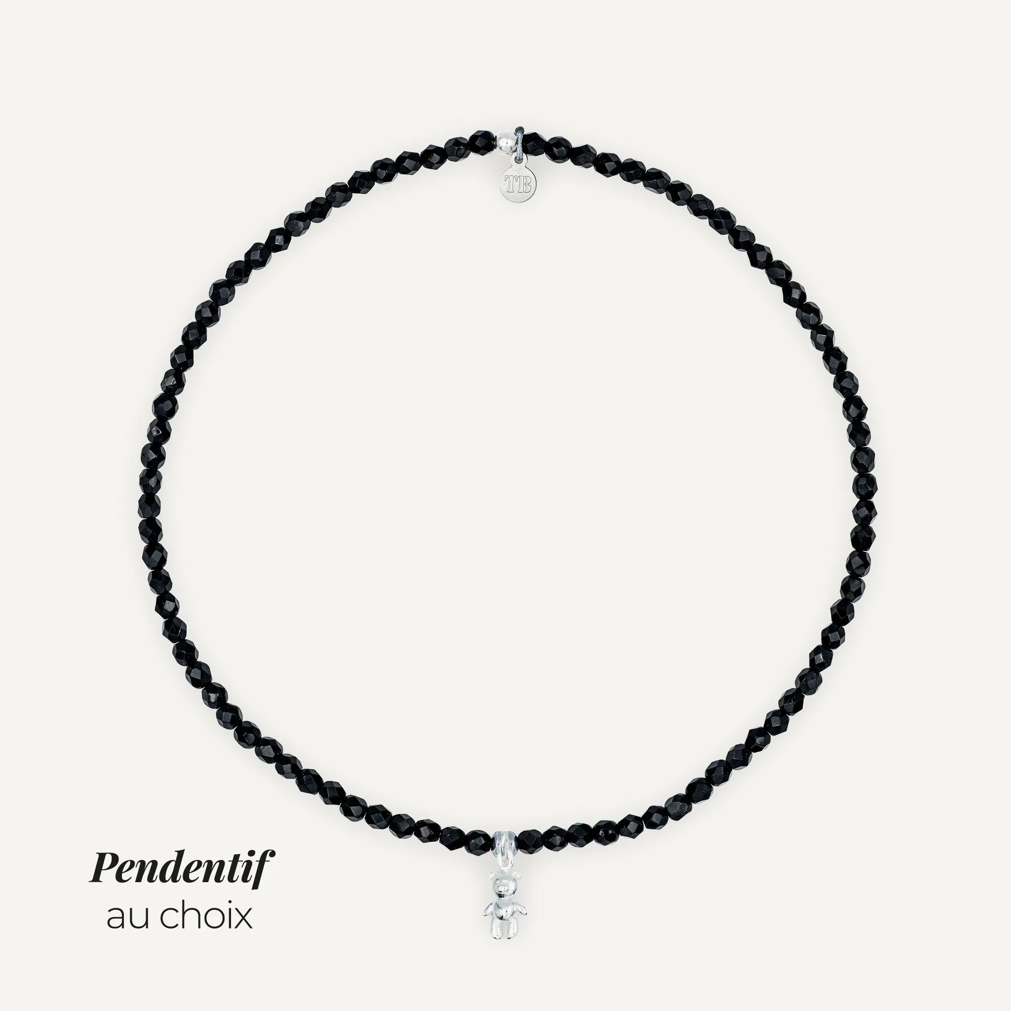 collier / bracelet Ras de cou - Noir - Têtes Blondes