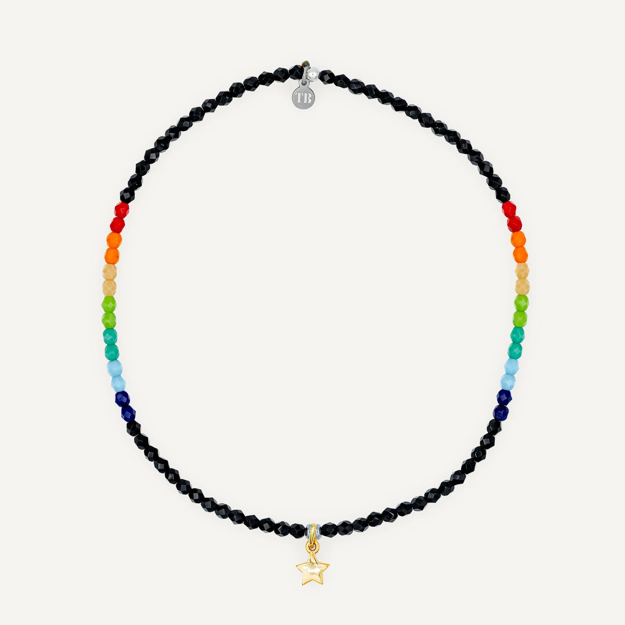 collier / bracelet Ras de cou - Noir Rainbow - Têtes Blondes