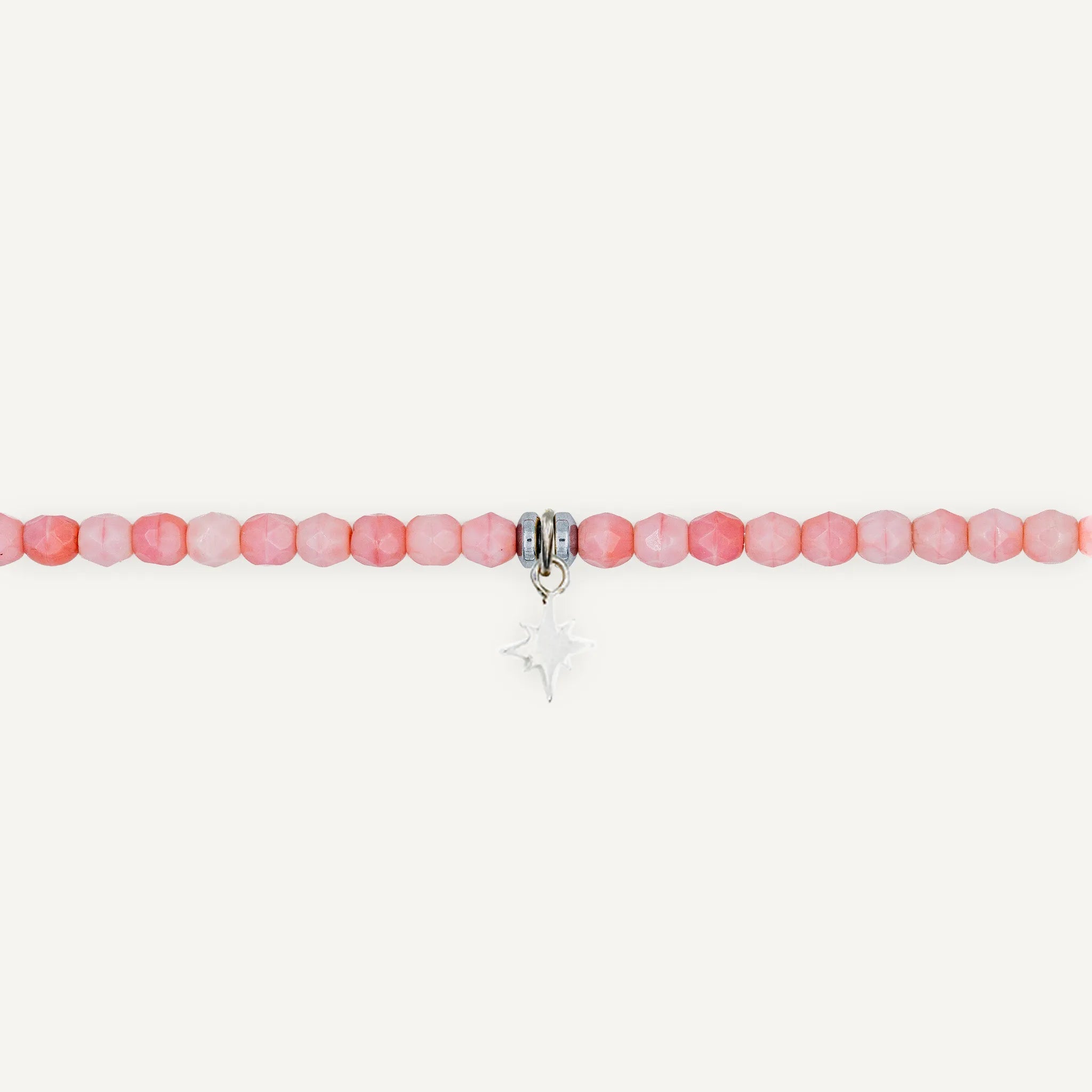 collier / bracelet Ras de cou - Rose - Têtes Blondes
