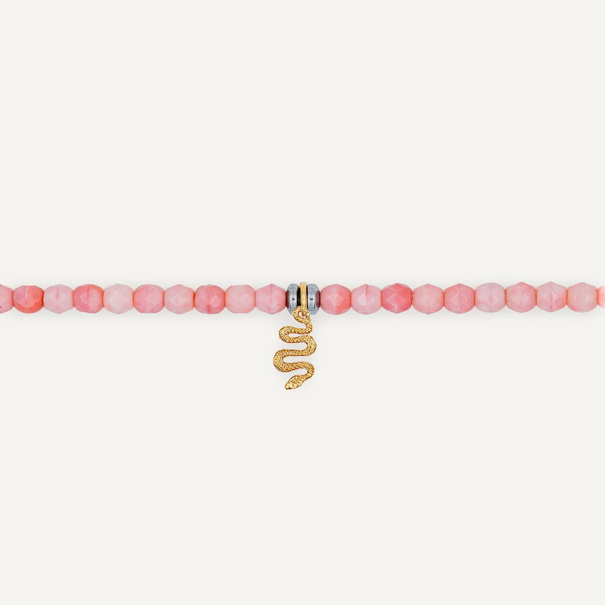 collier / bracelet Ras de cou - Rose - Têtes Blondes