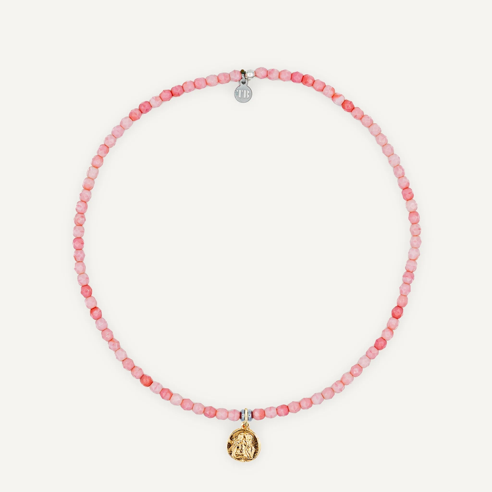 collier / bracelet Ras de cou - Rose - Têtes Blondes