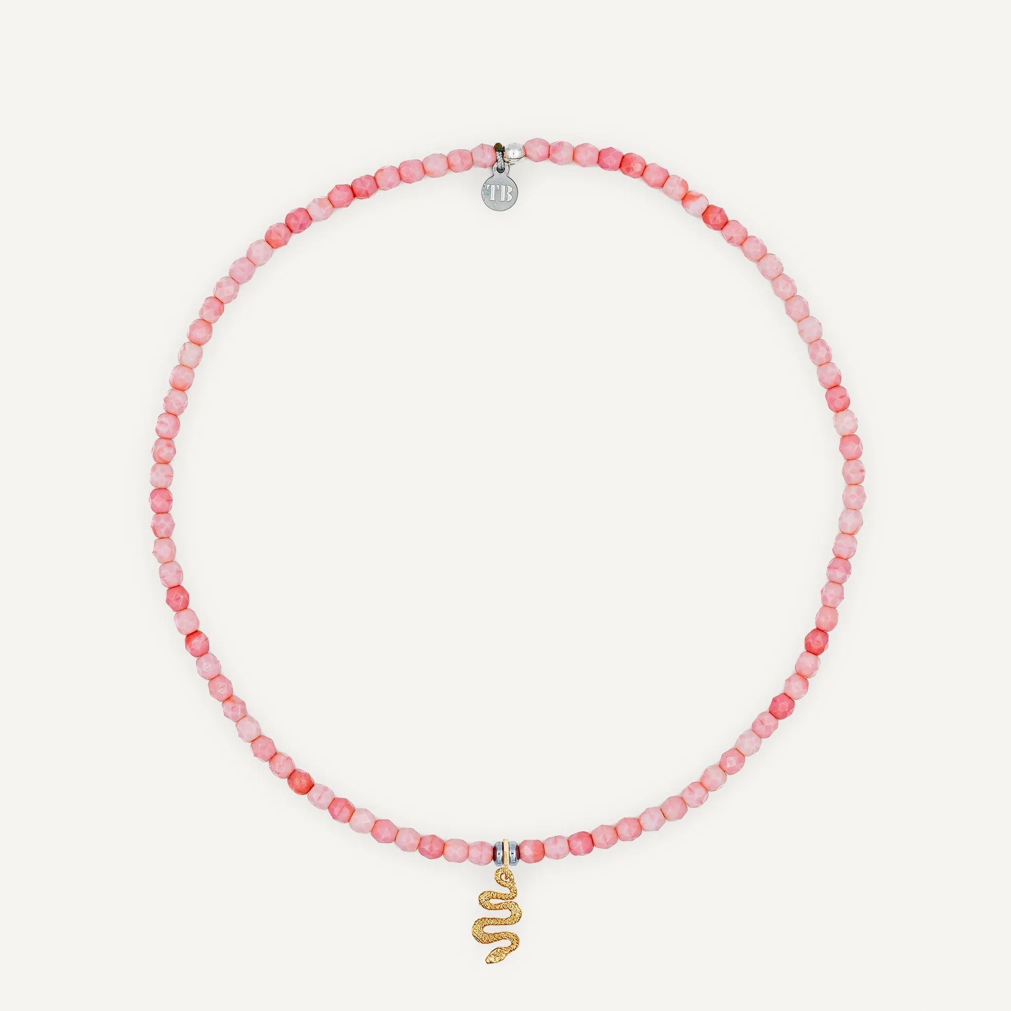 collier / bracelet Ras de cou - Rose - Têtes Blondes