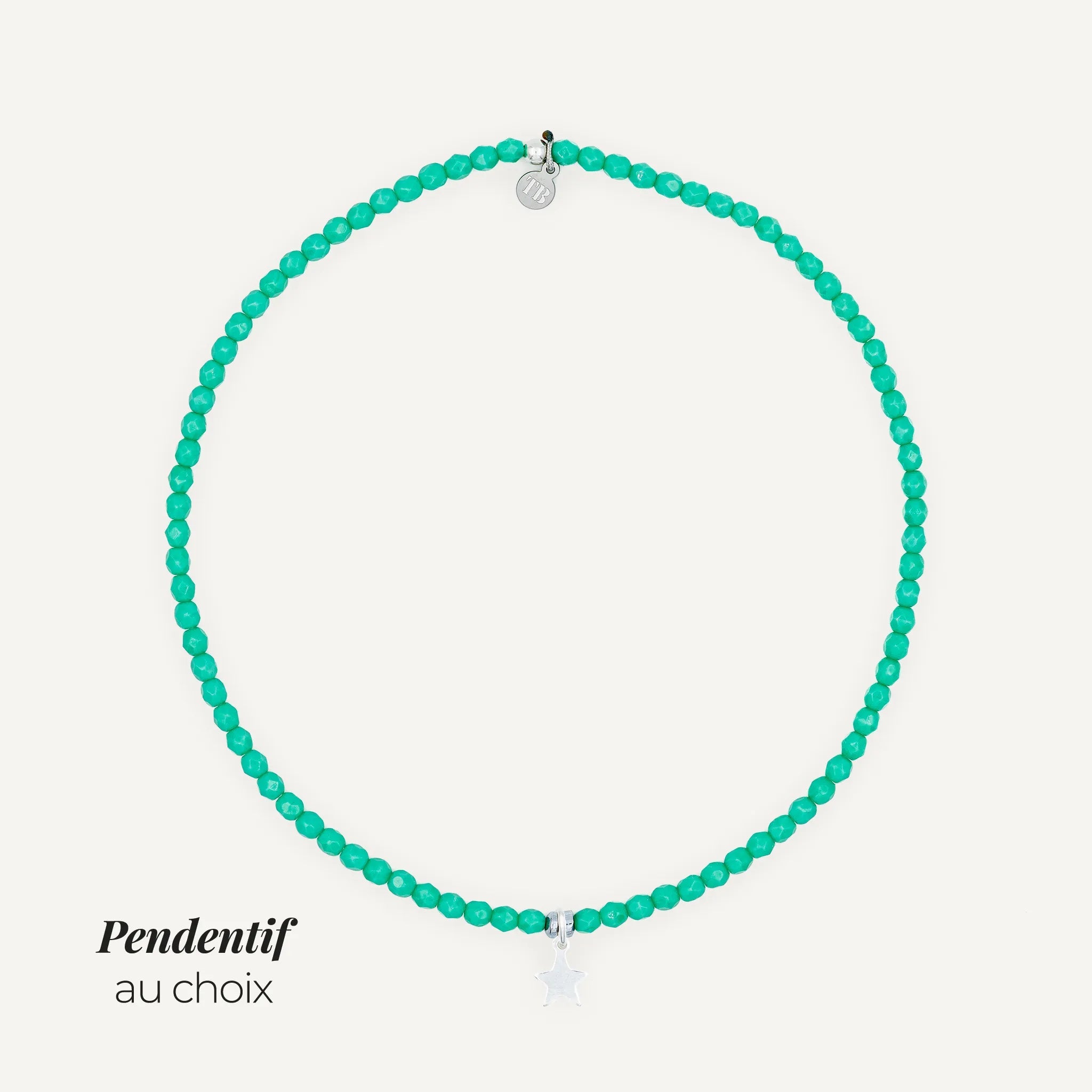 collier / bracelet Ras de cou - Turquoise - Têtes Blondes