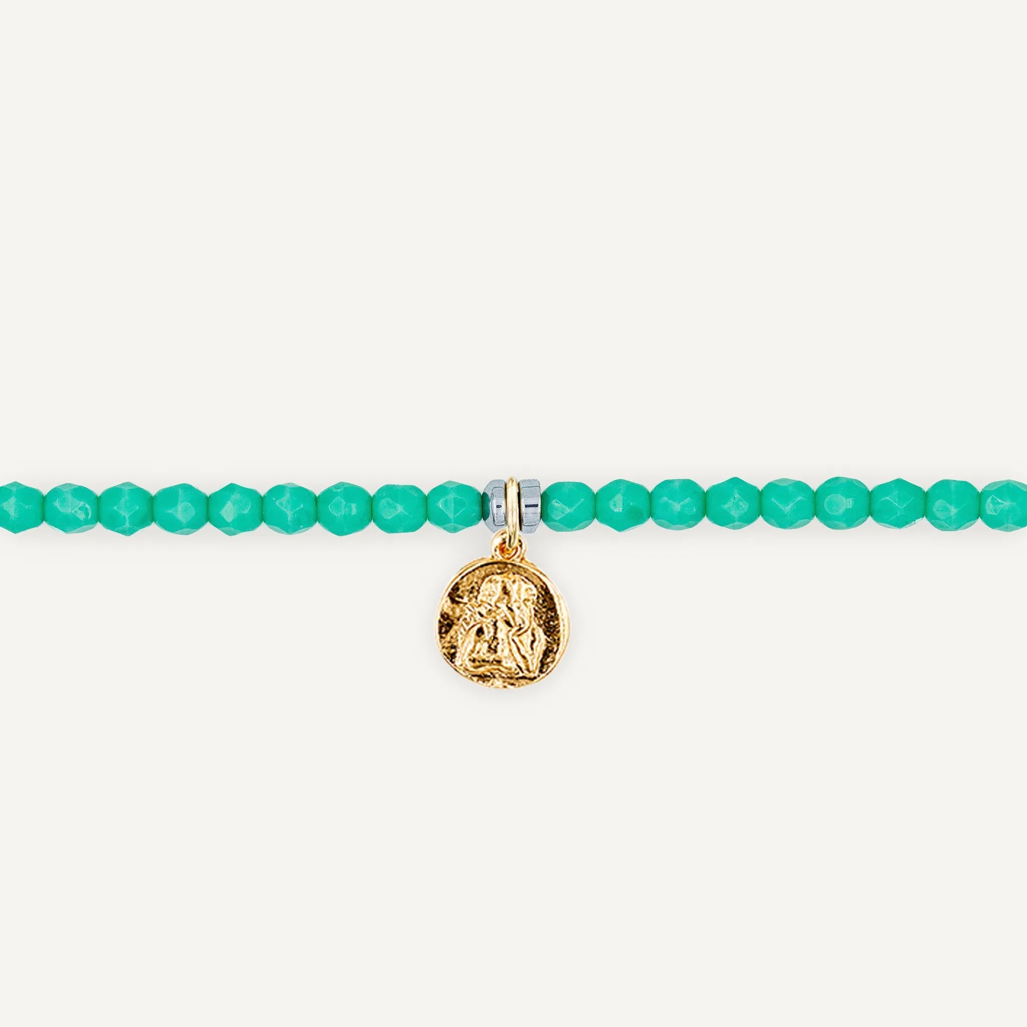 collier / bracelet Ras de cou - Turquoise - Têtes Blondes