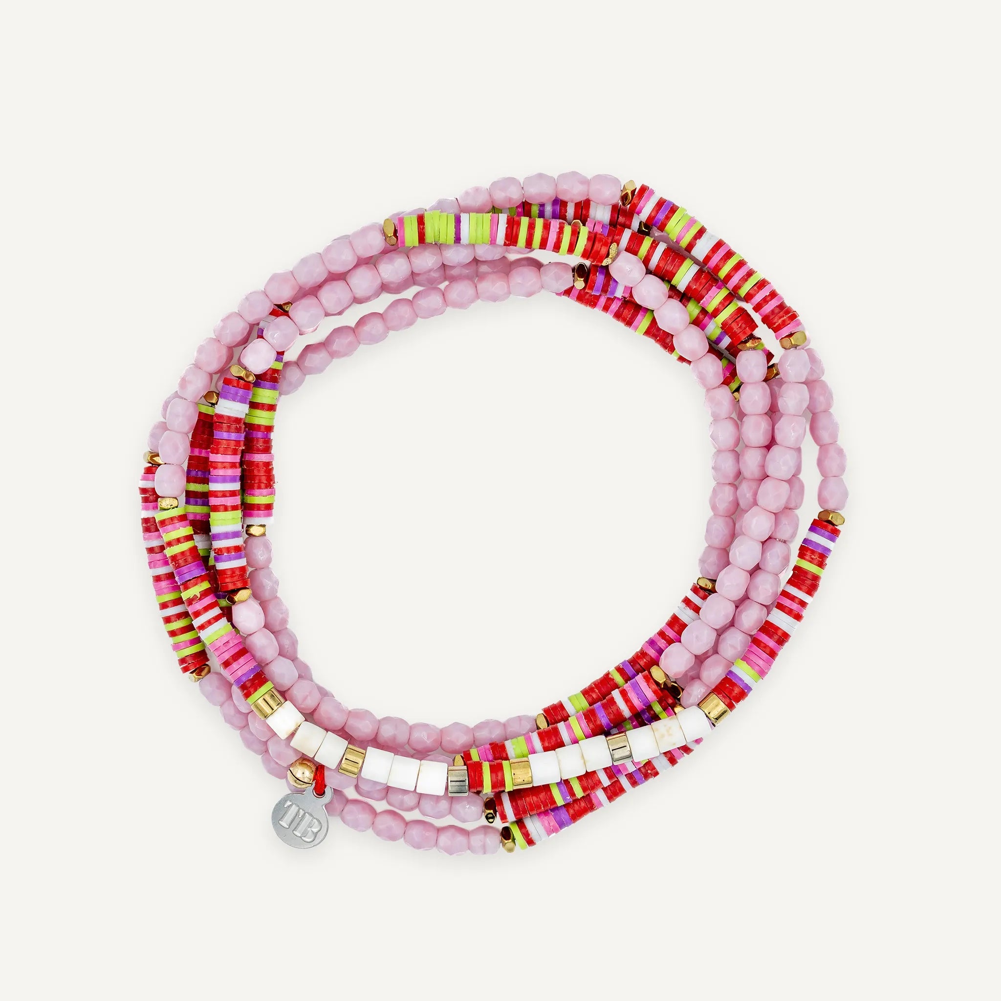 collier / bracelet ROMA Néon Rose Clair - Têtes Blondes
