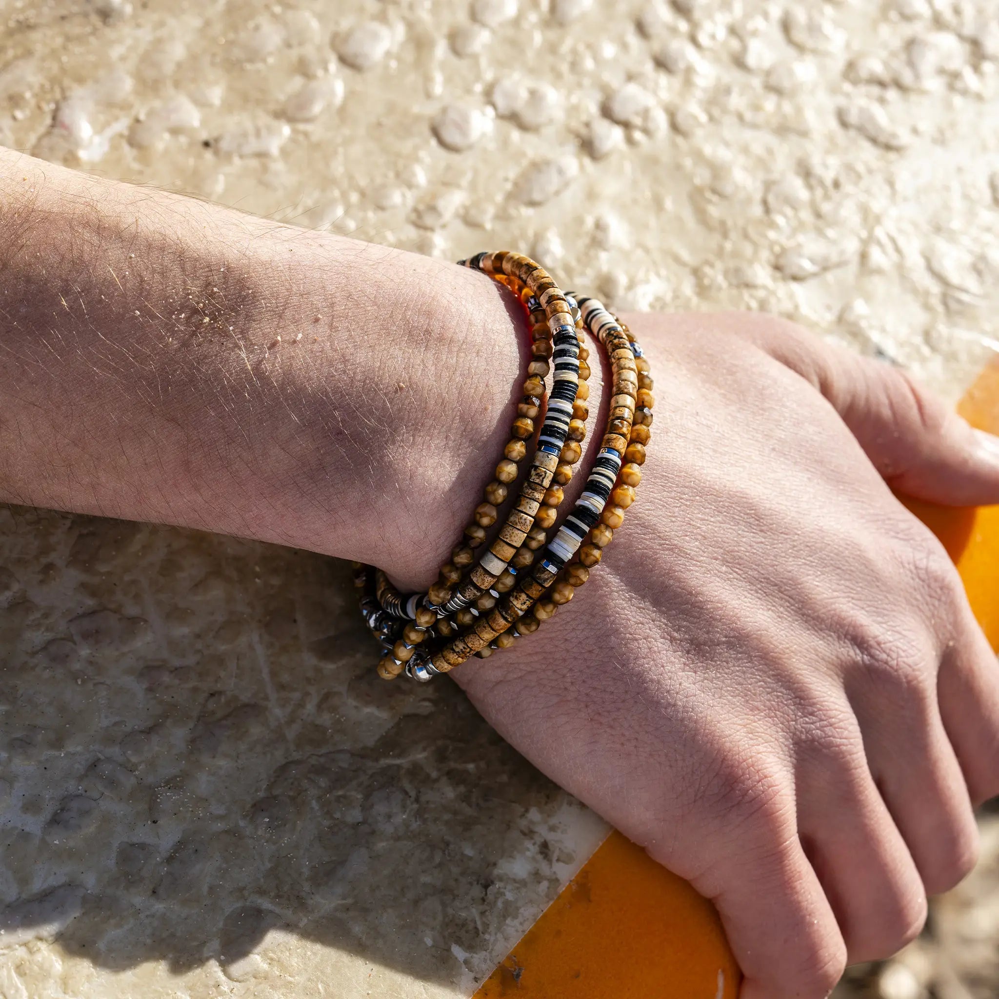 collier / bracelet SACHA - Caramel - Têtes Blondes
