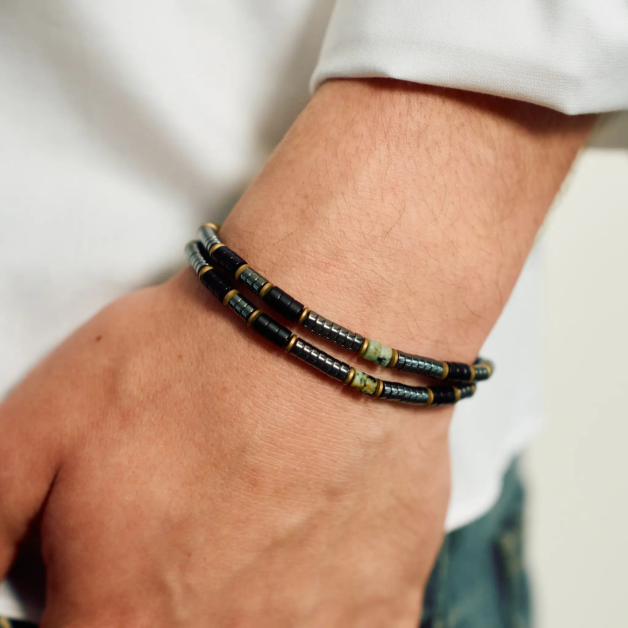 collier / bracelet SAINT VALENTIN - 2 tours - Têtes Blondes