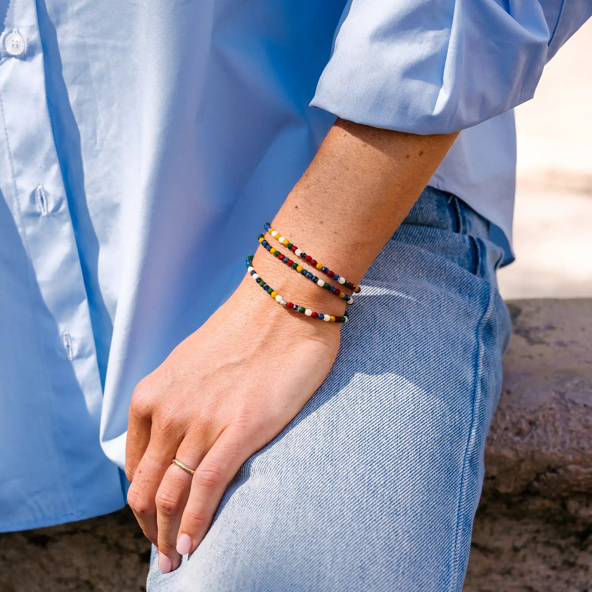 collier / bracelet SEVILLE 3 - Multicolore - Têtes Blondes