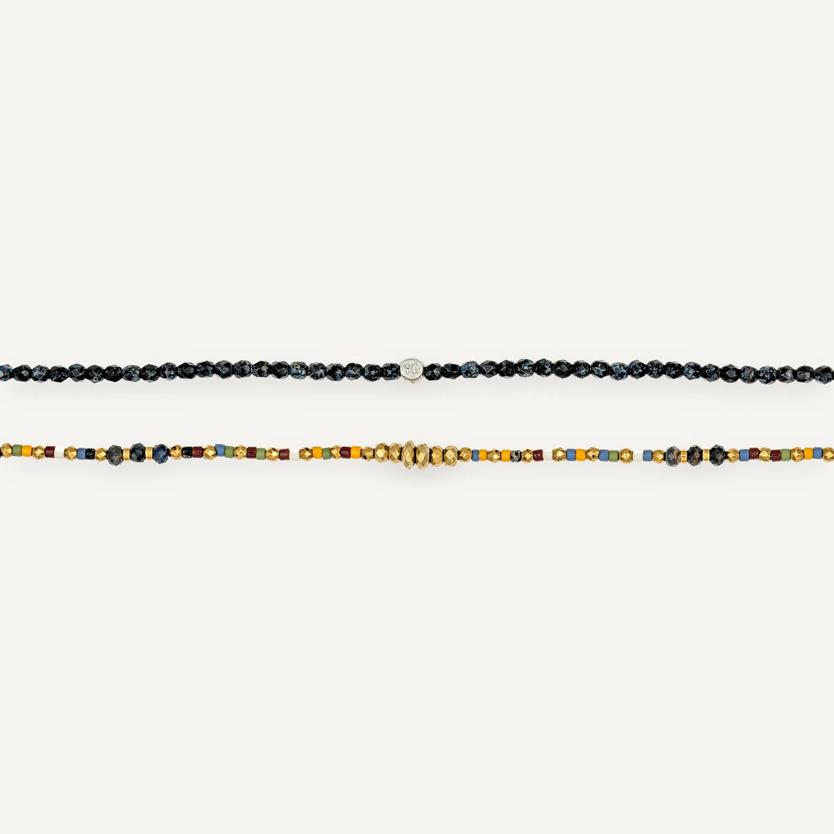 collier / bracelet SIGILS 6 - Noir Rock & Multicolore - Têtes Blondes