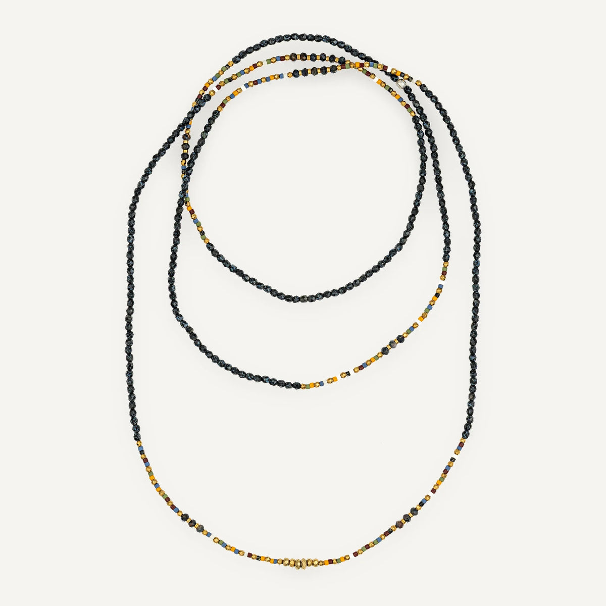 collier / bracelet SIGILS 6 - Noir Rock & Multicolore - Têtes Blondes