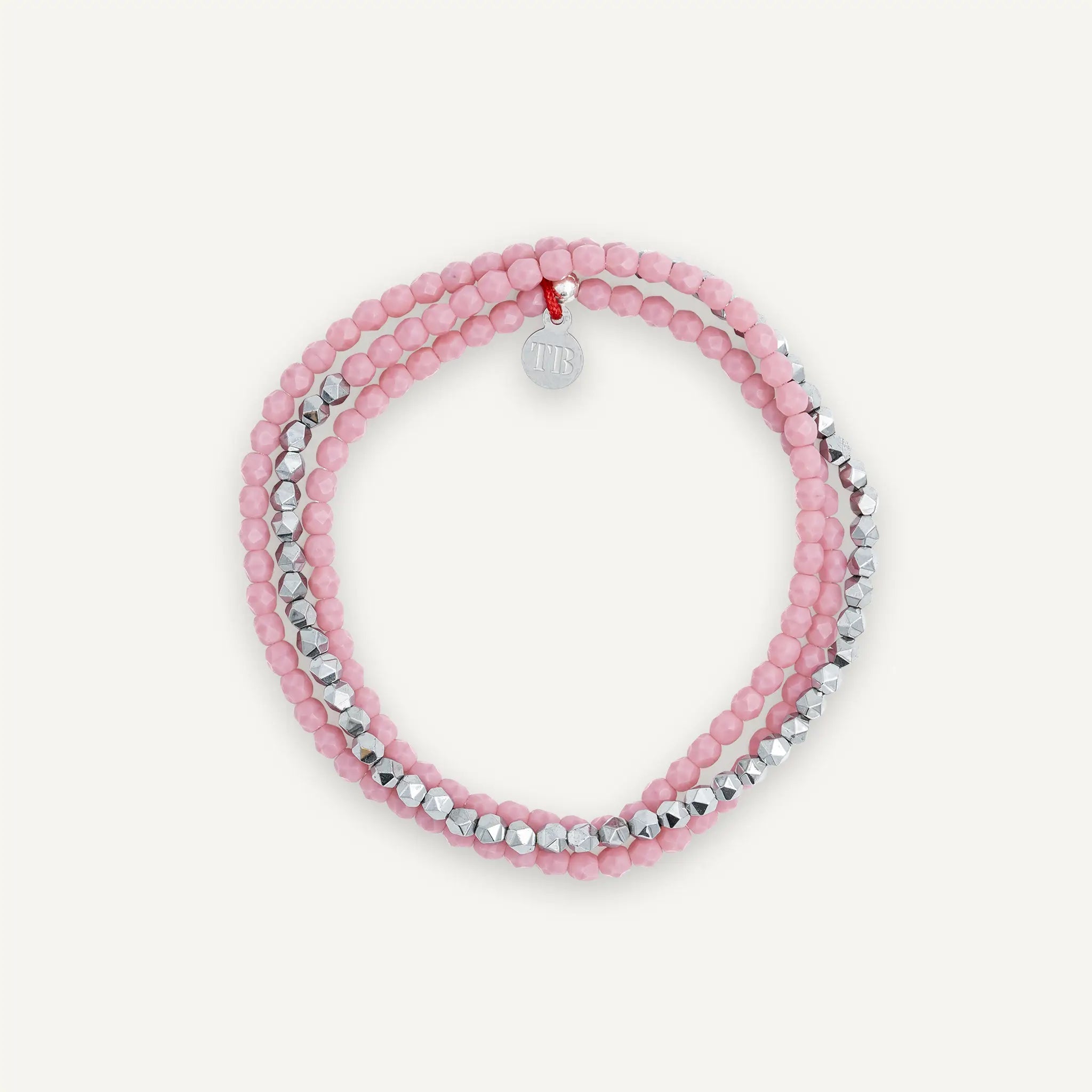 collier / bracelet SILVER Pink Mat 3 - Têtes Blondes