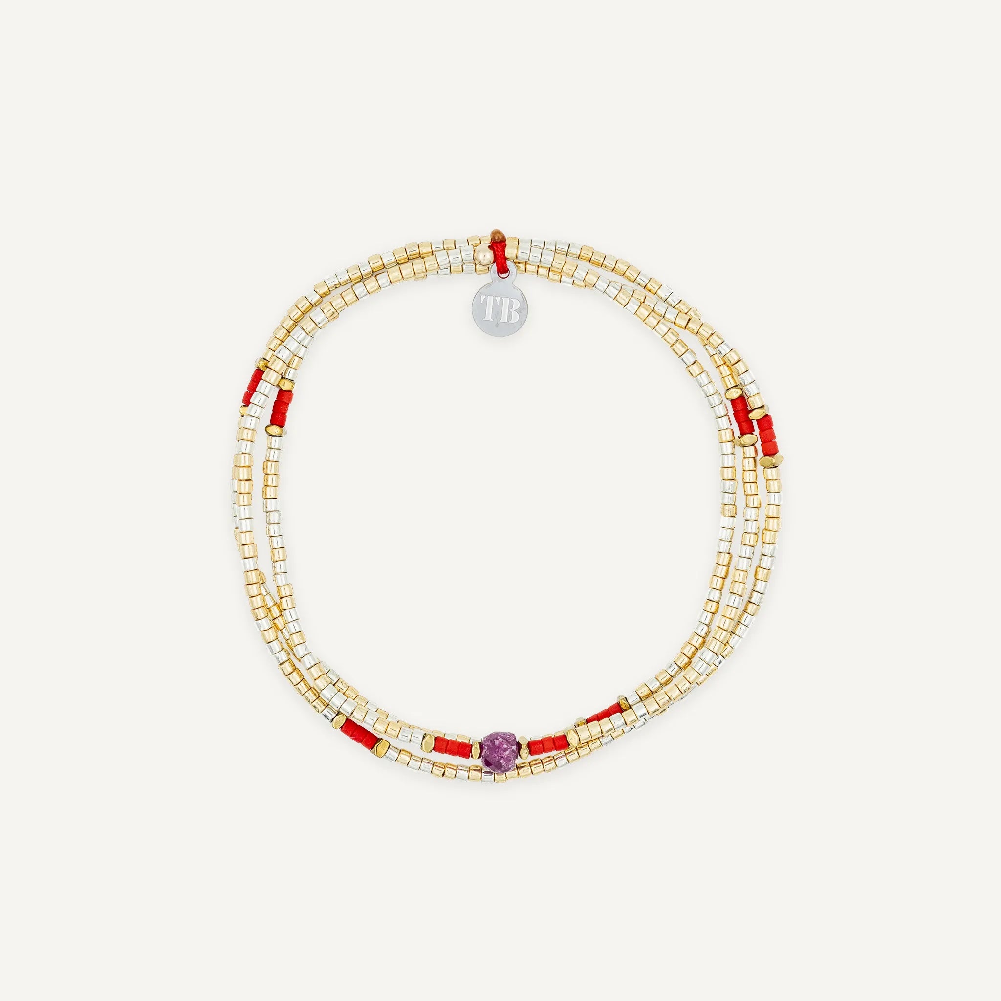 collier / bracelet SLIM - Rubis - Têtes Blondes