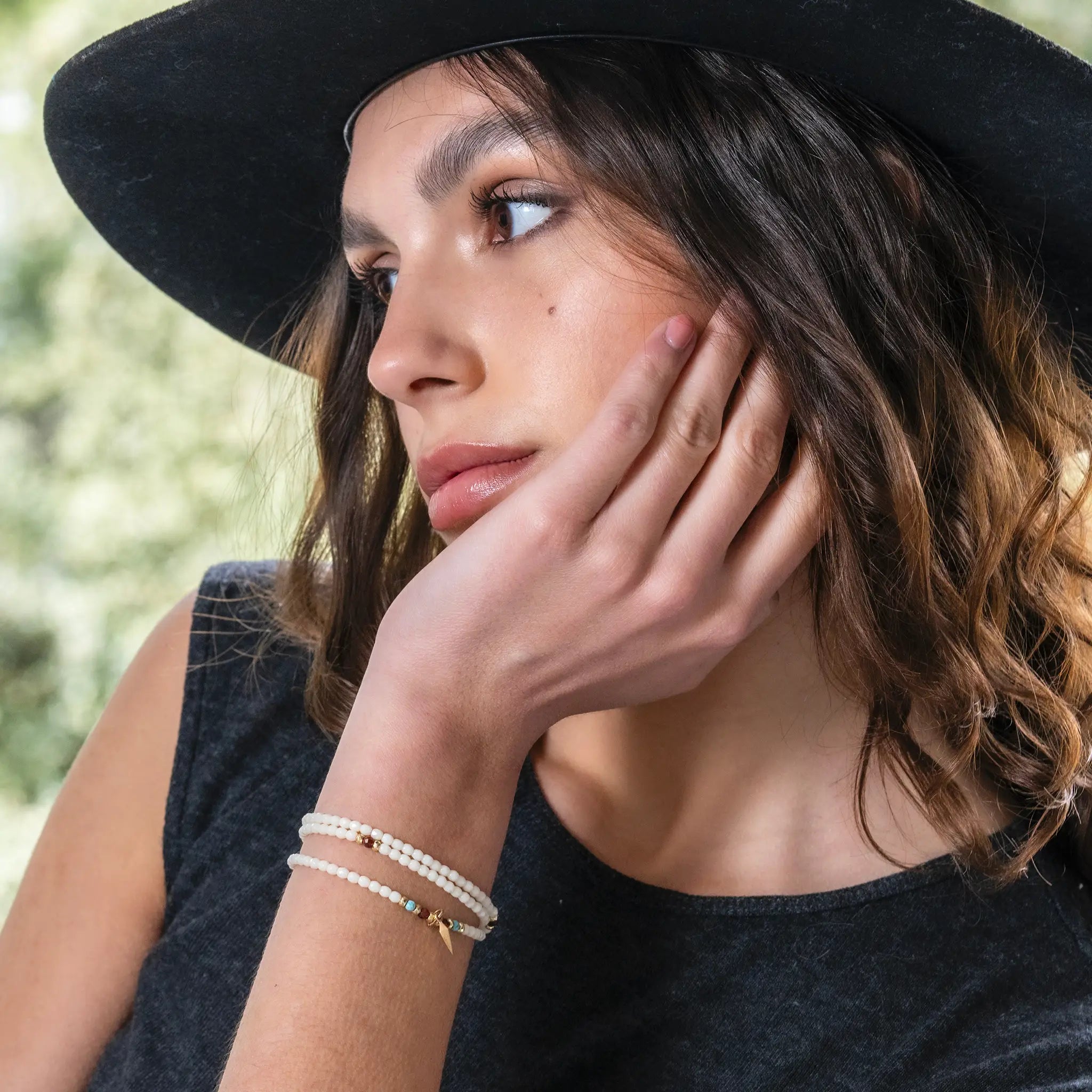 collier / bracelet Spike Gold Vanille - Têtes Blondes