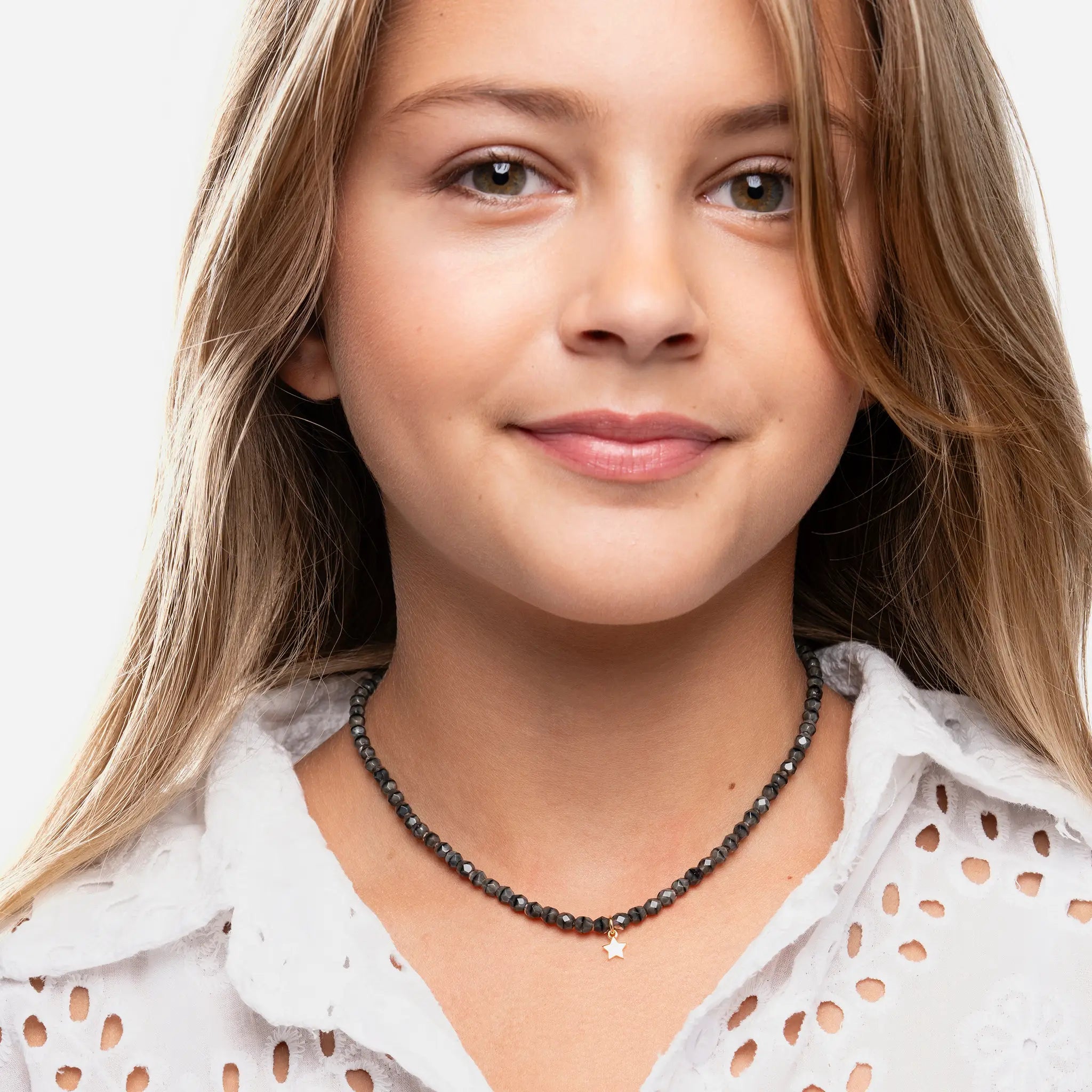 collier / bracelet STAR GOLD - Gris Ciment - Têtes Blondes