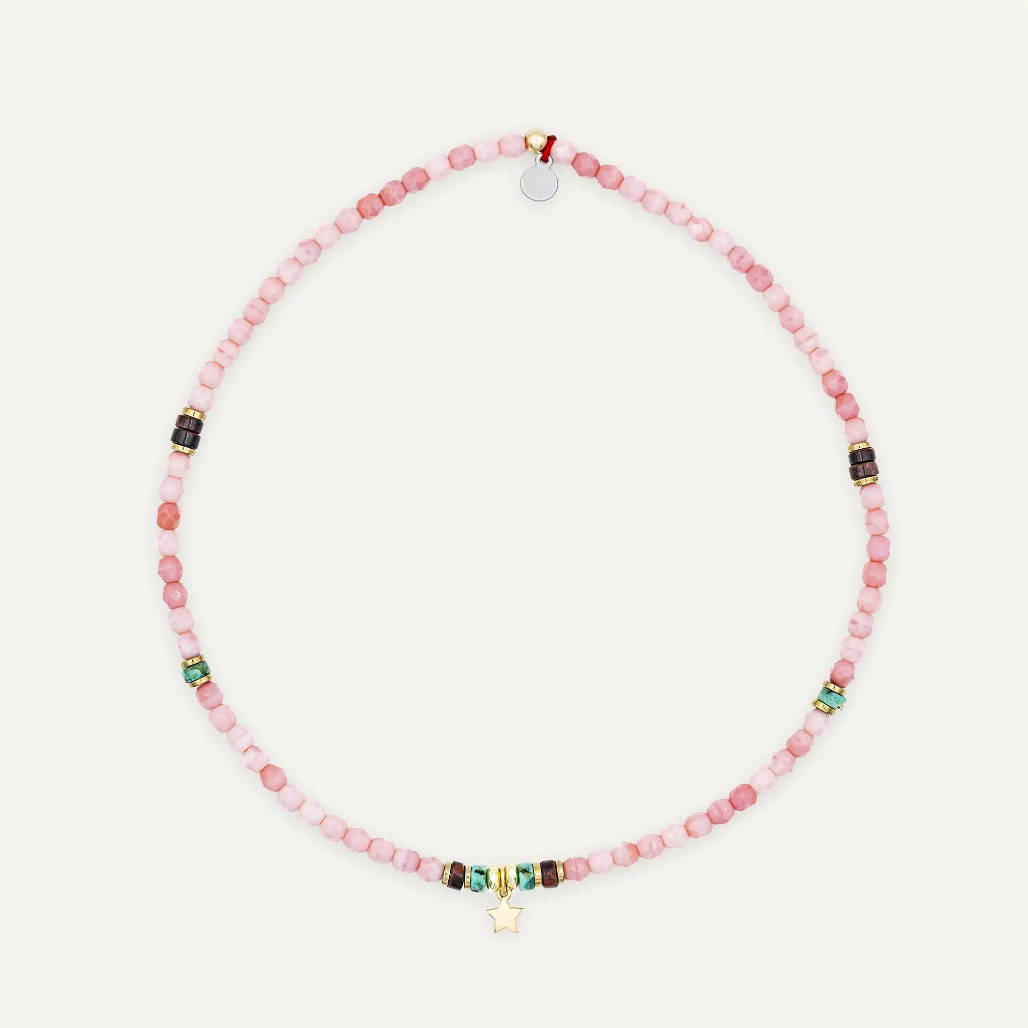 collier / bracelet Star Gold Rose - Jade Émeraude - Têtes Blondes