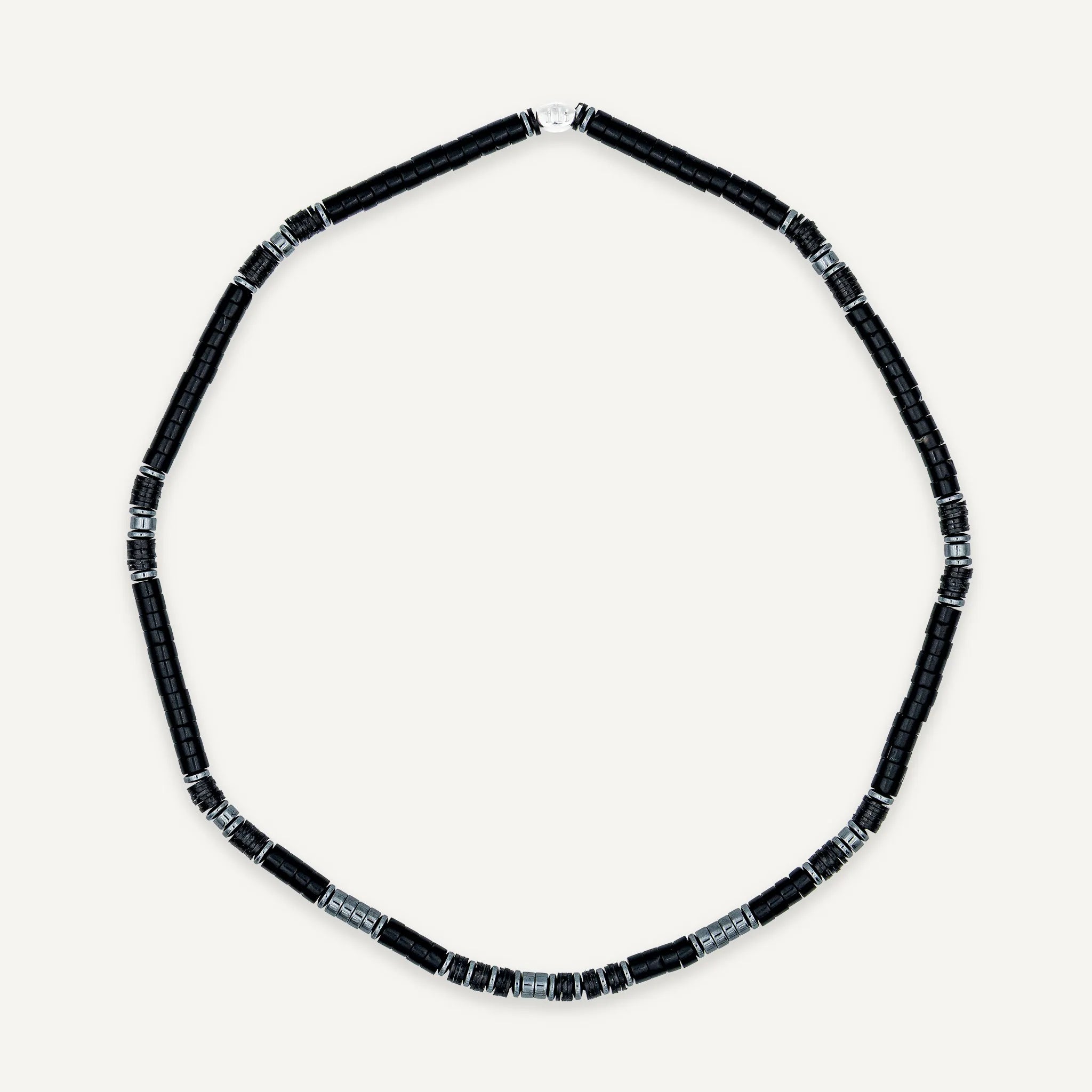 collier / bracelet STONES - Agate Noire - Têtes Blondes