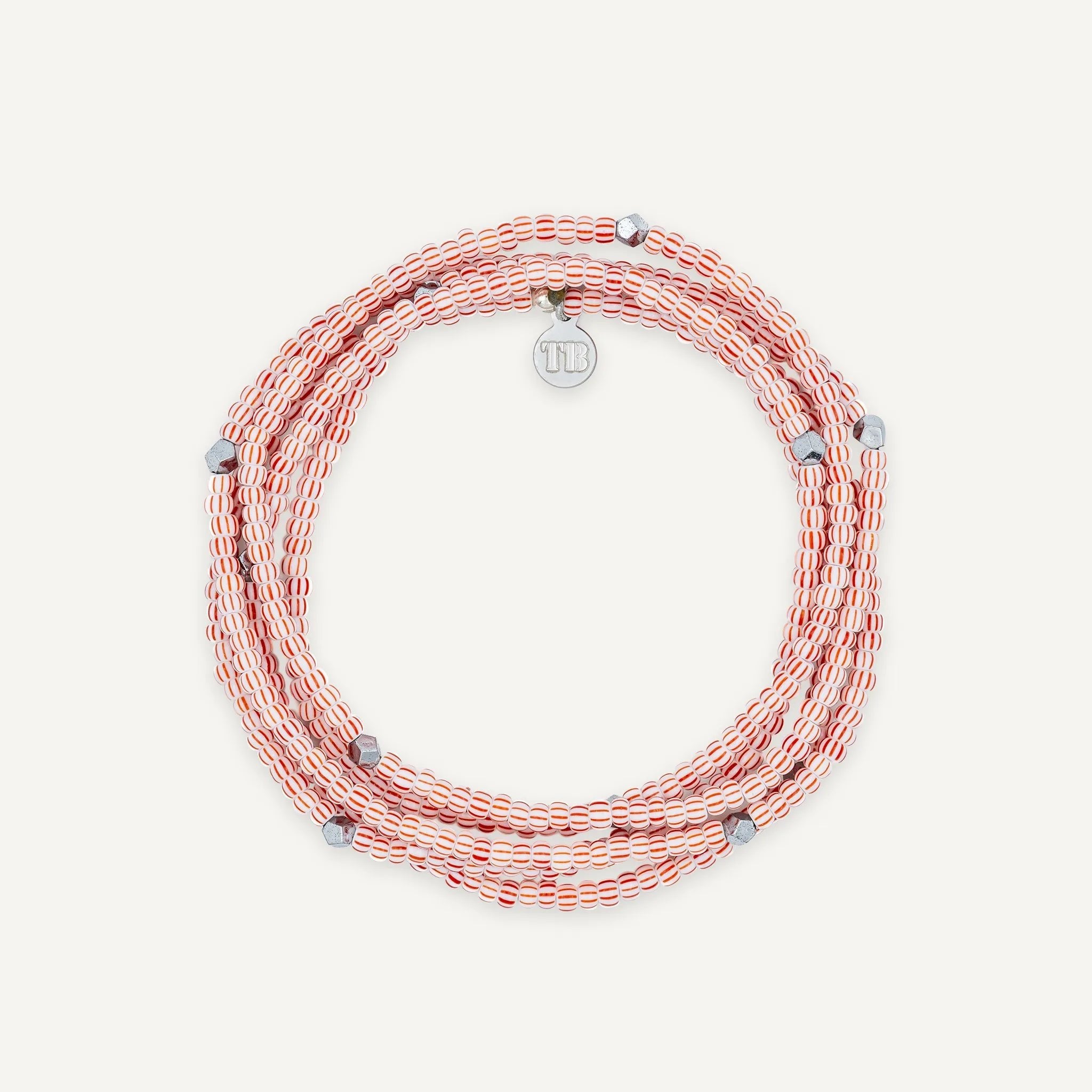 collier / bracelet STRAWBERRY 5 - Rouge & Blanc - Têtes Blondes