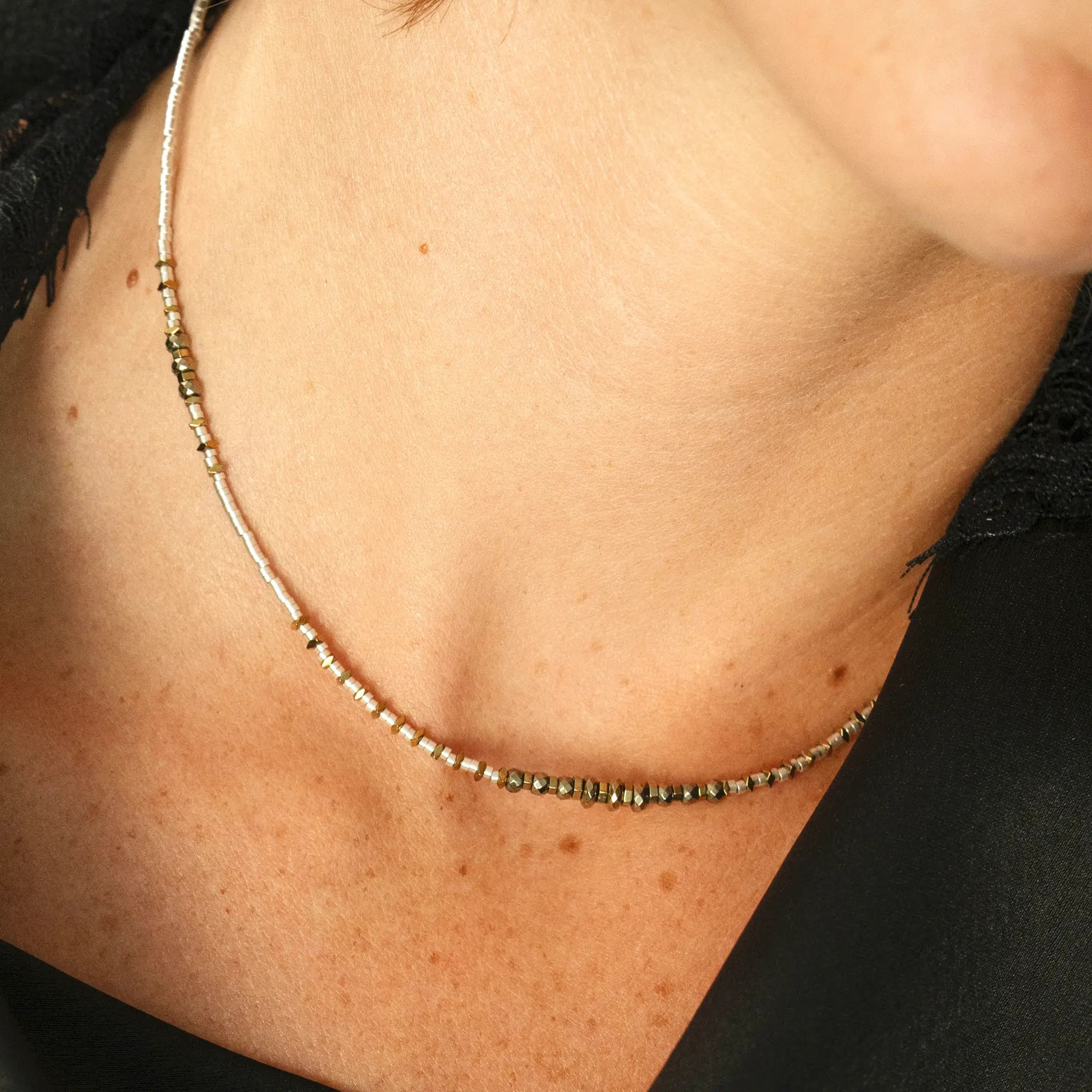 collier / bracelet TESS SILVER - Têtes Blondes
