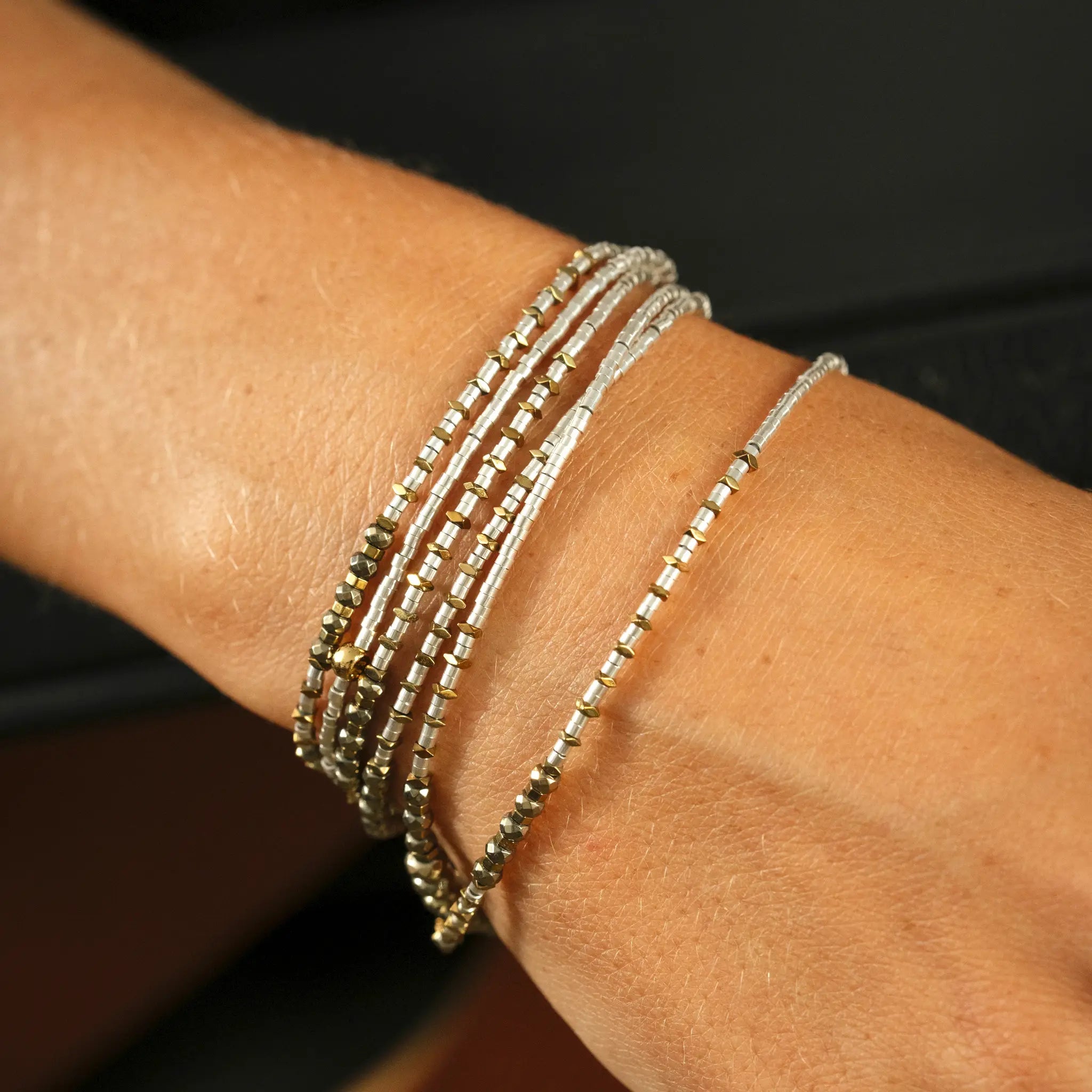 collier / bracelet TESS SILVER 6 - Têtes Blondes