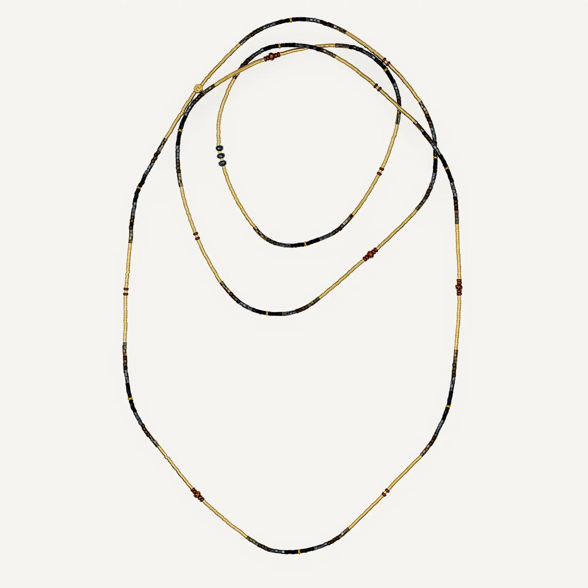 collier / bracelet THEA 6 - Noir & Gold - Têtes Blondes