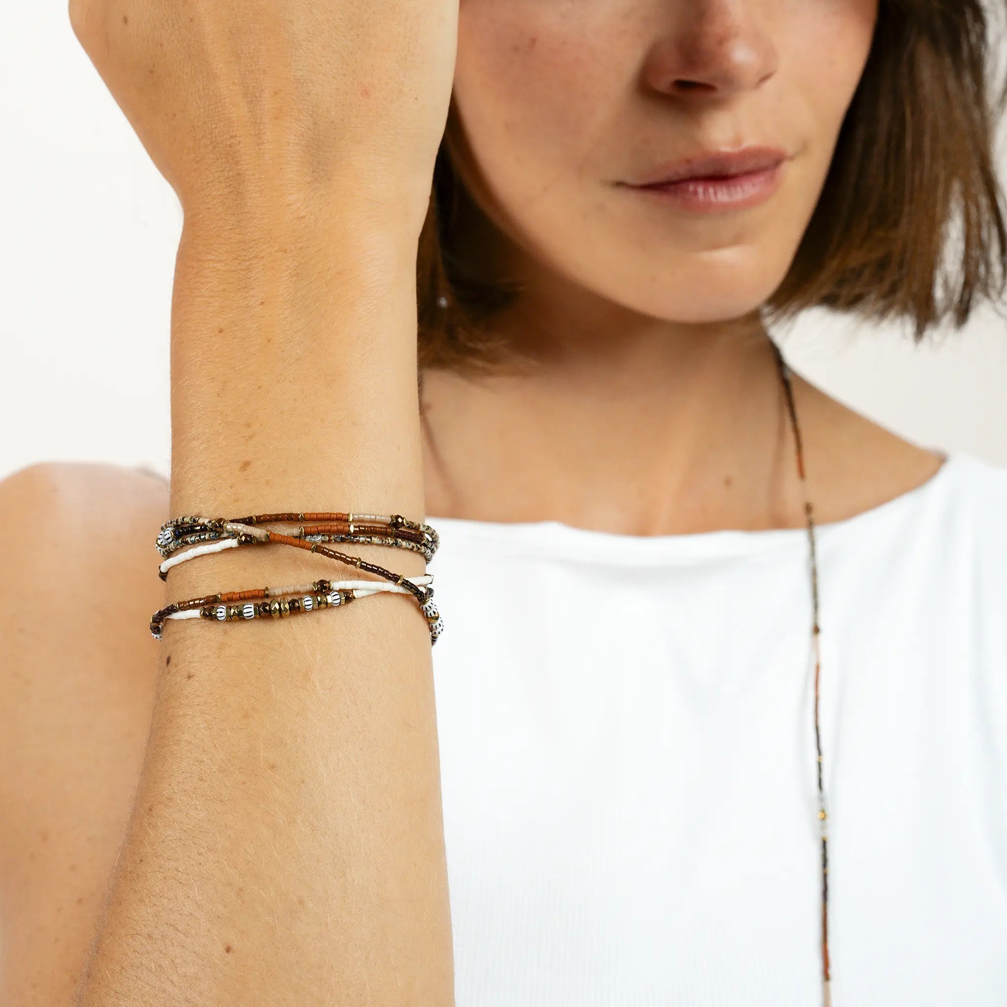 collier / bracelet TIRAMISU 6 - Têtes Blondes