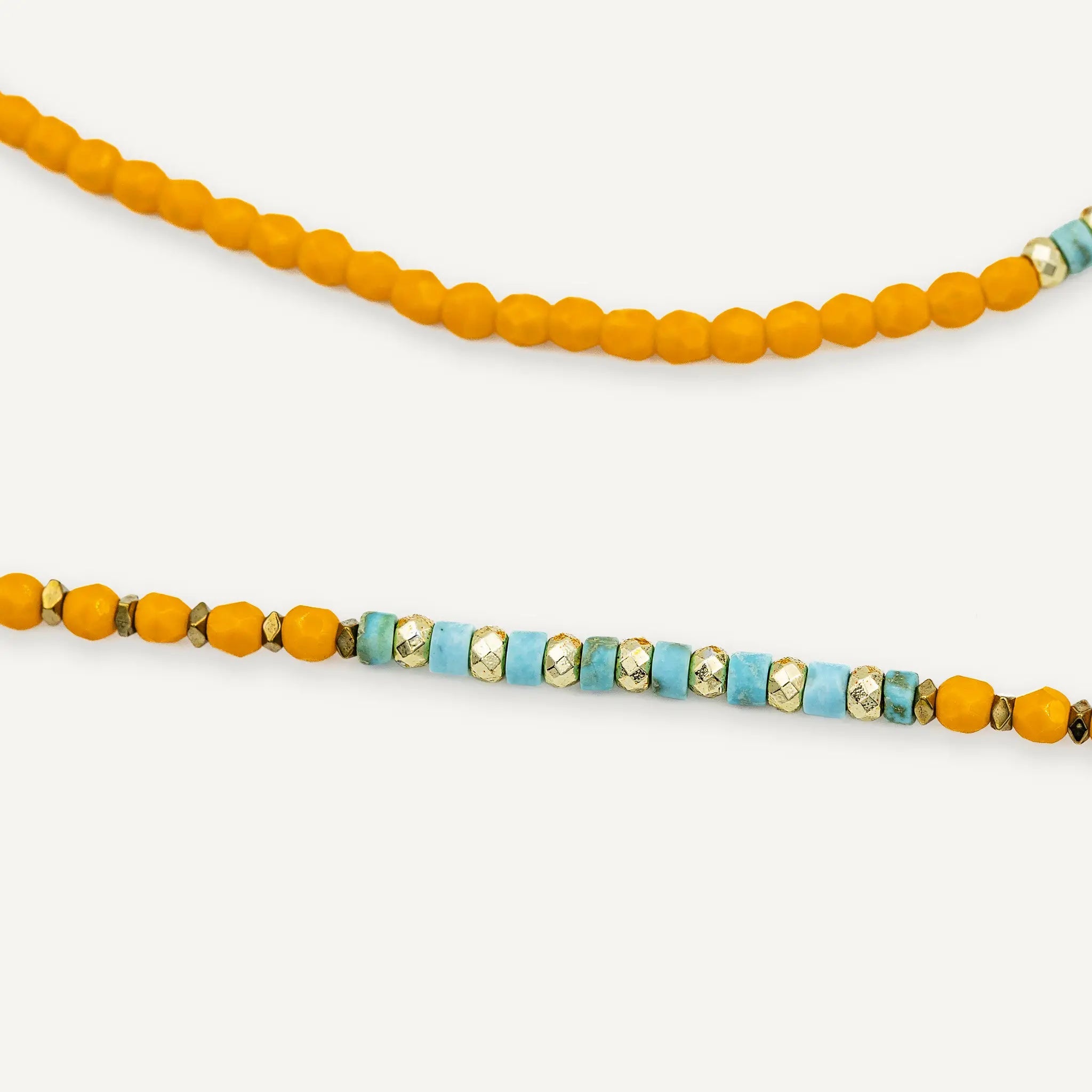 collier / bracelet TIYA - Abricot - Têtes Blondes