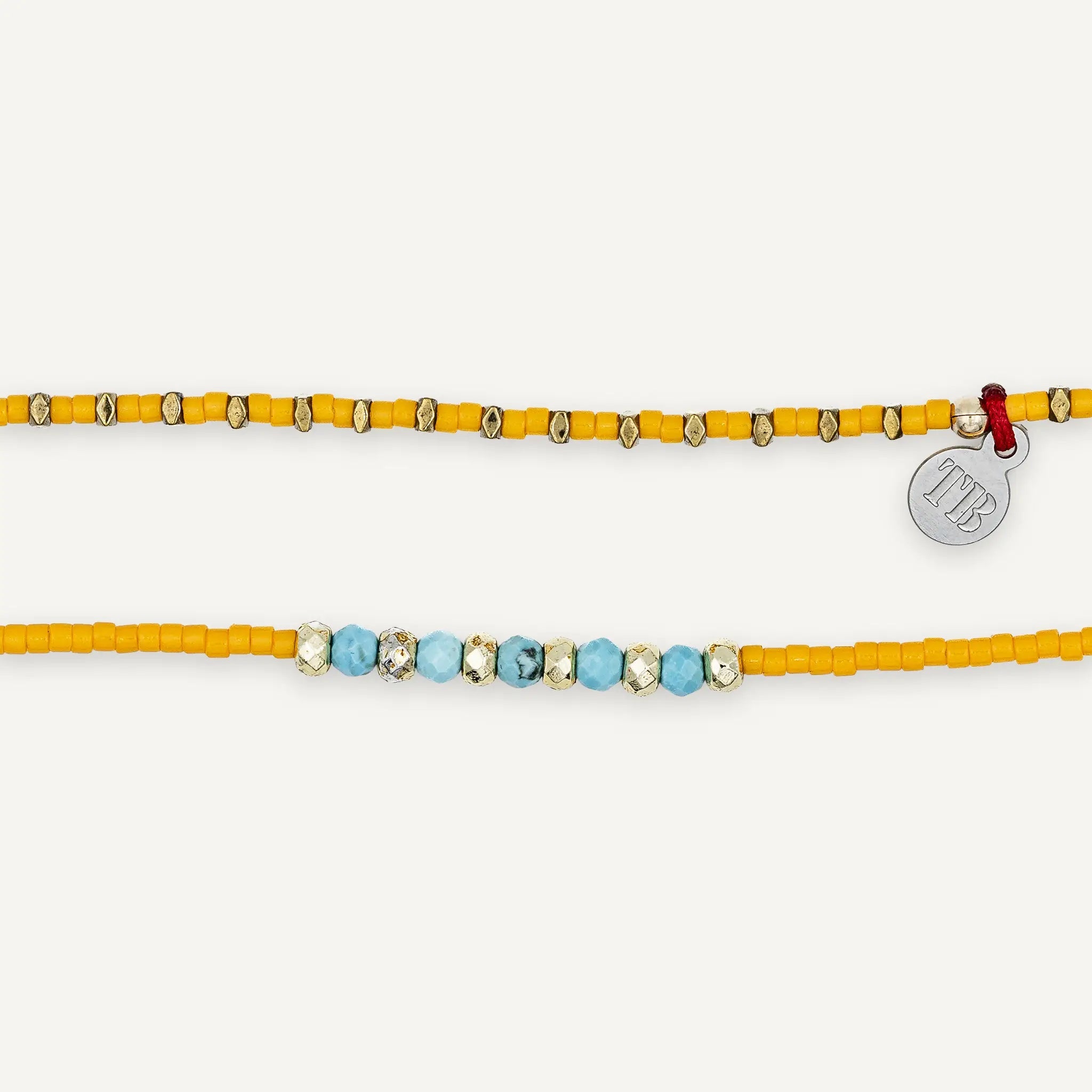 collier / bracelet TIYA Slim - Abricot - Têtes Blondes
