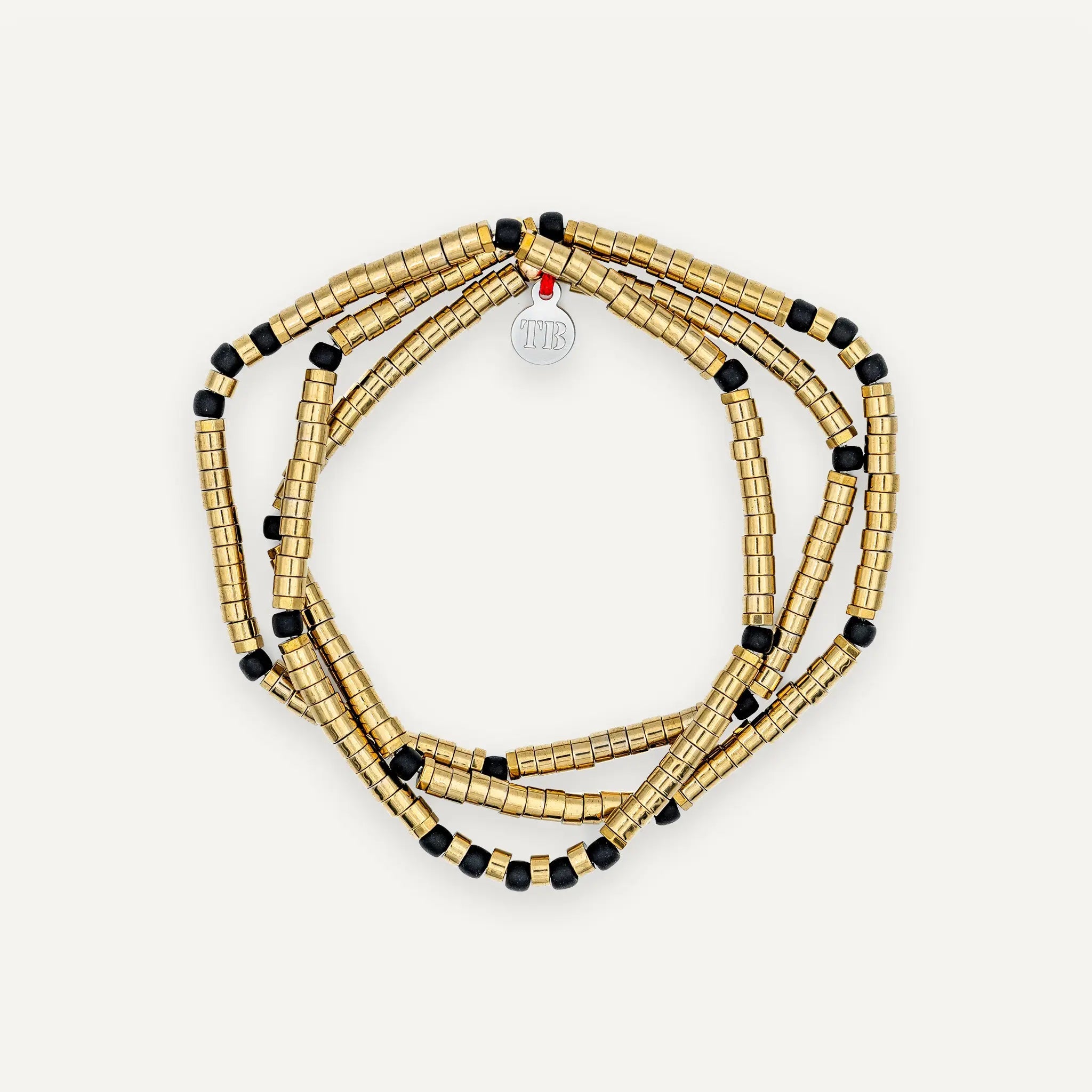 collier / bracelet TONI 3 - Hématite Gold - Têtes Blondes