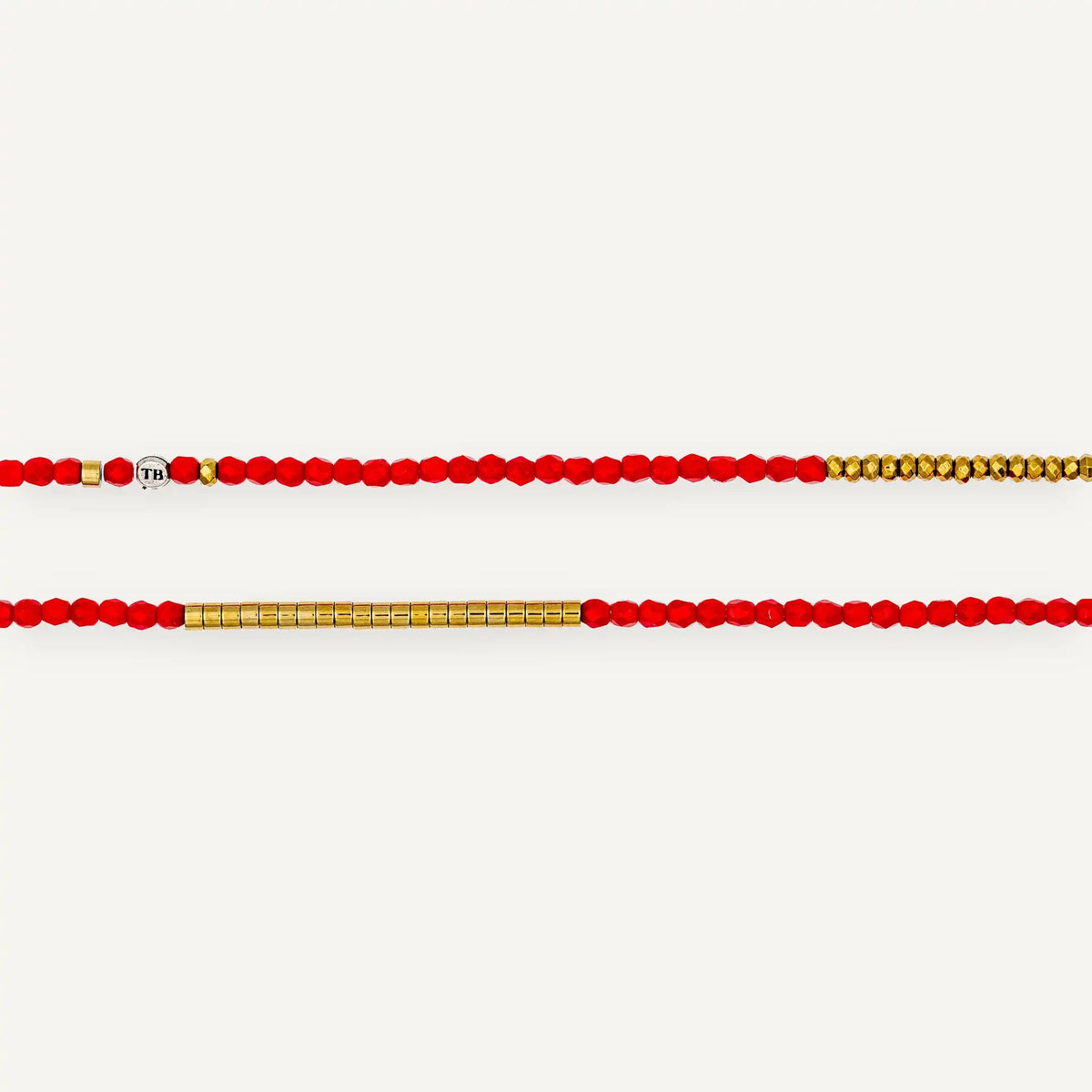 collier / bracelet TONY 6 - Rouge - Têtes Blondes