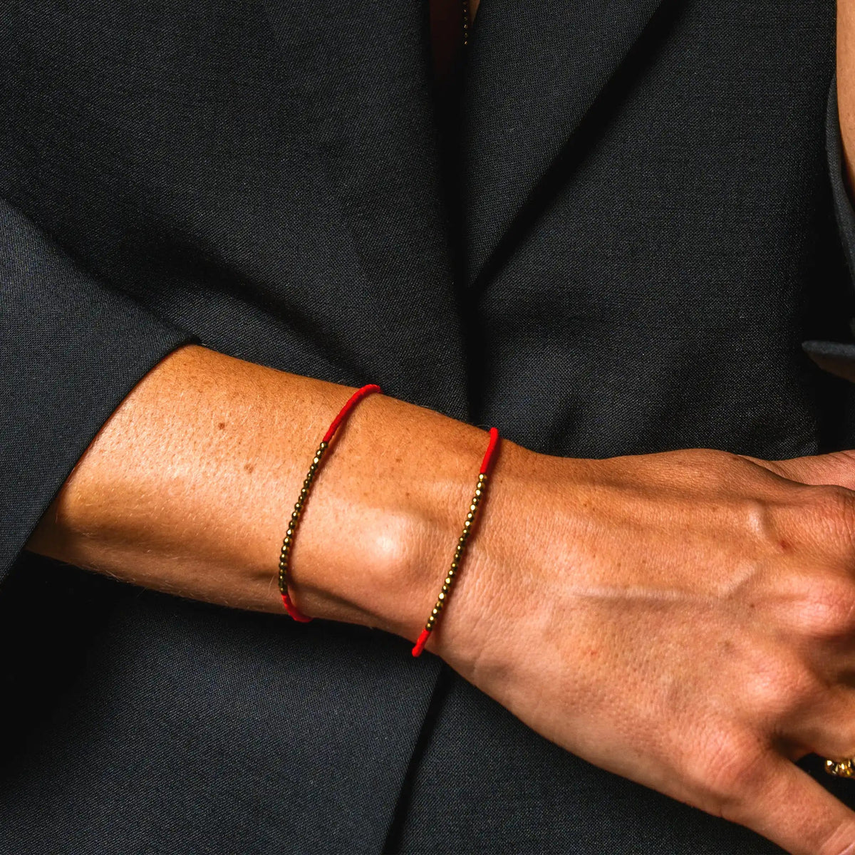 collier / bracelet TONY SLIM 1 - Rouge - Têtes Blondes