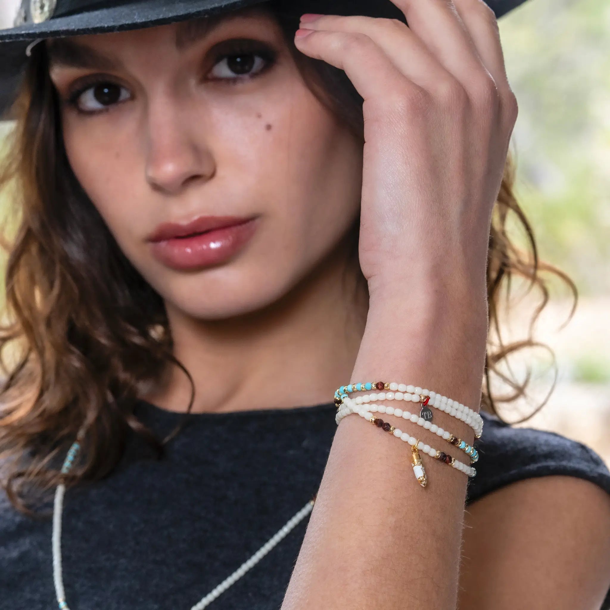 collier / bracelet TOTEM - Vanille - Têtes Blondes
