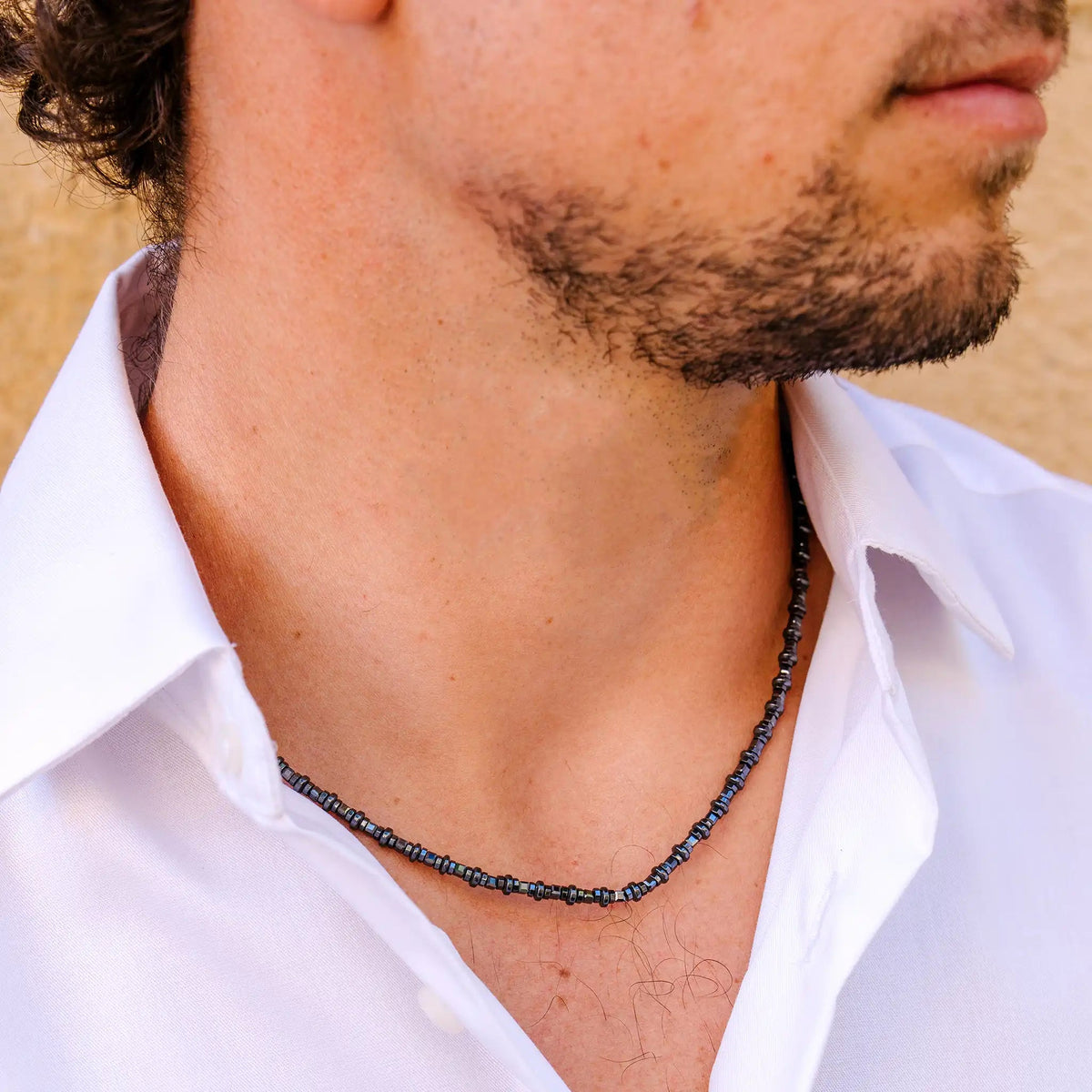 collier / bracelet TRAVIS 3 - Carbone - Têtes Blondes