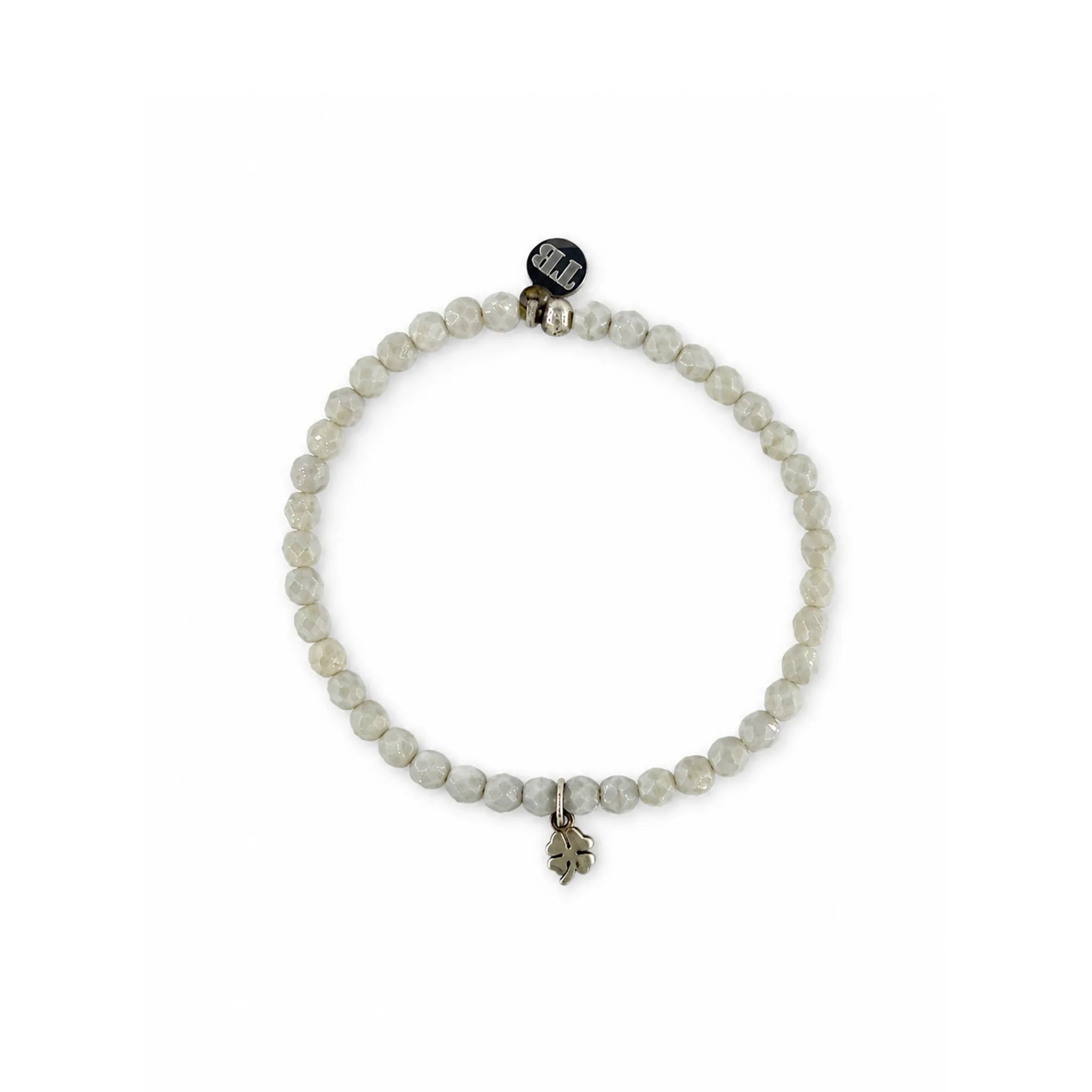collier / bracelet TREFLE 1 - Gris Light - Têtes Blondes