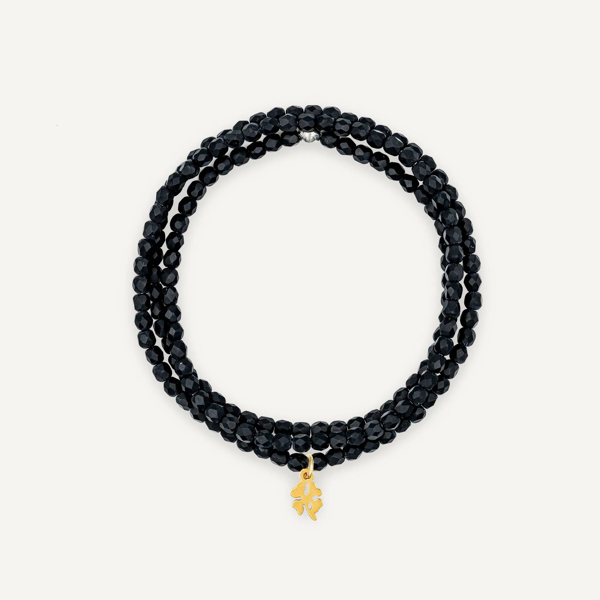 Collier-Bracelet Noir Mat