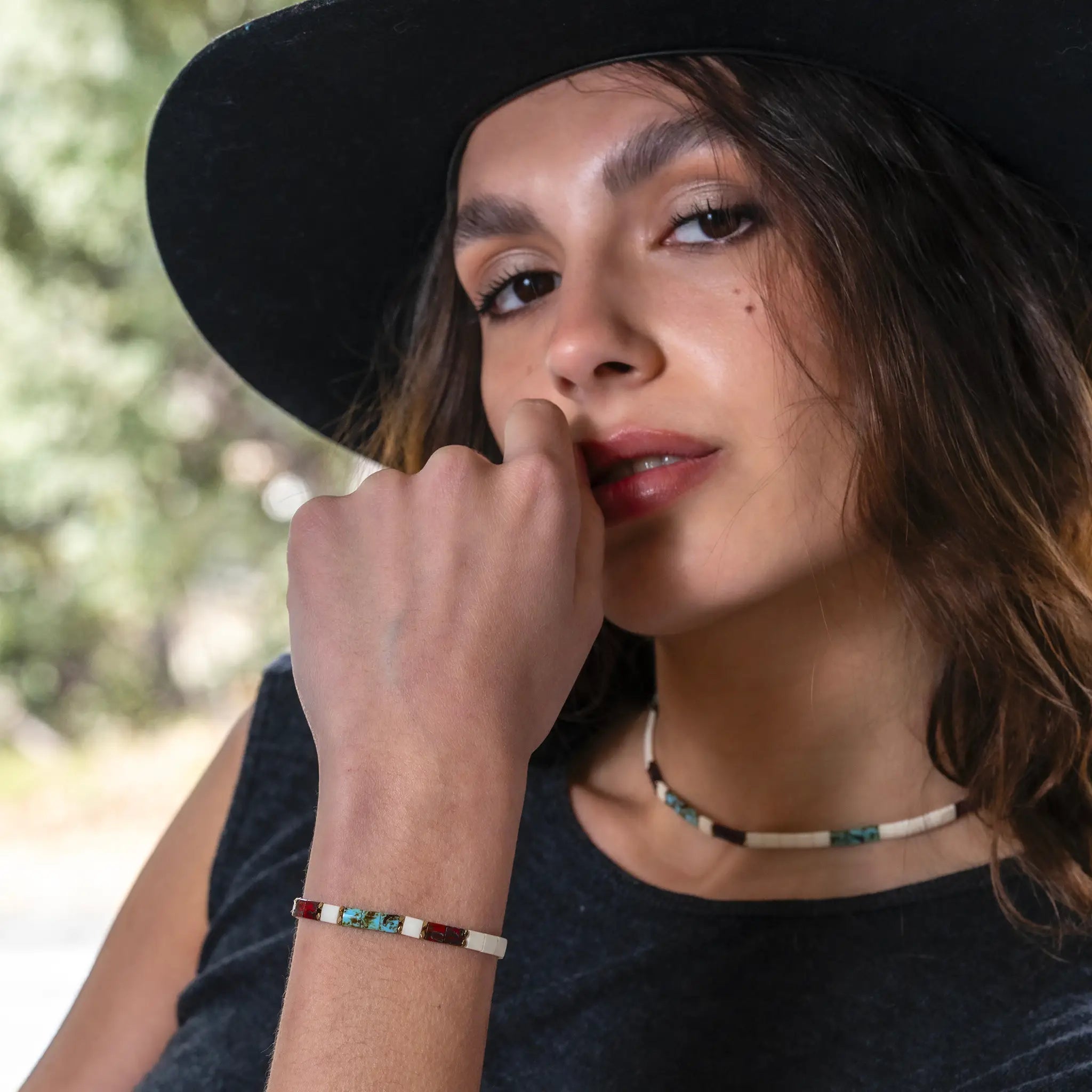 collier / bracelet Tucson Indian Navajo - Têtes Blondes